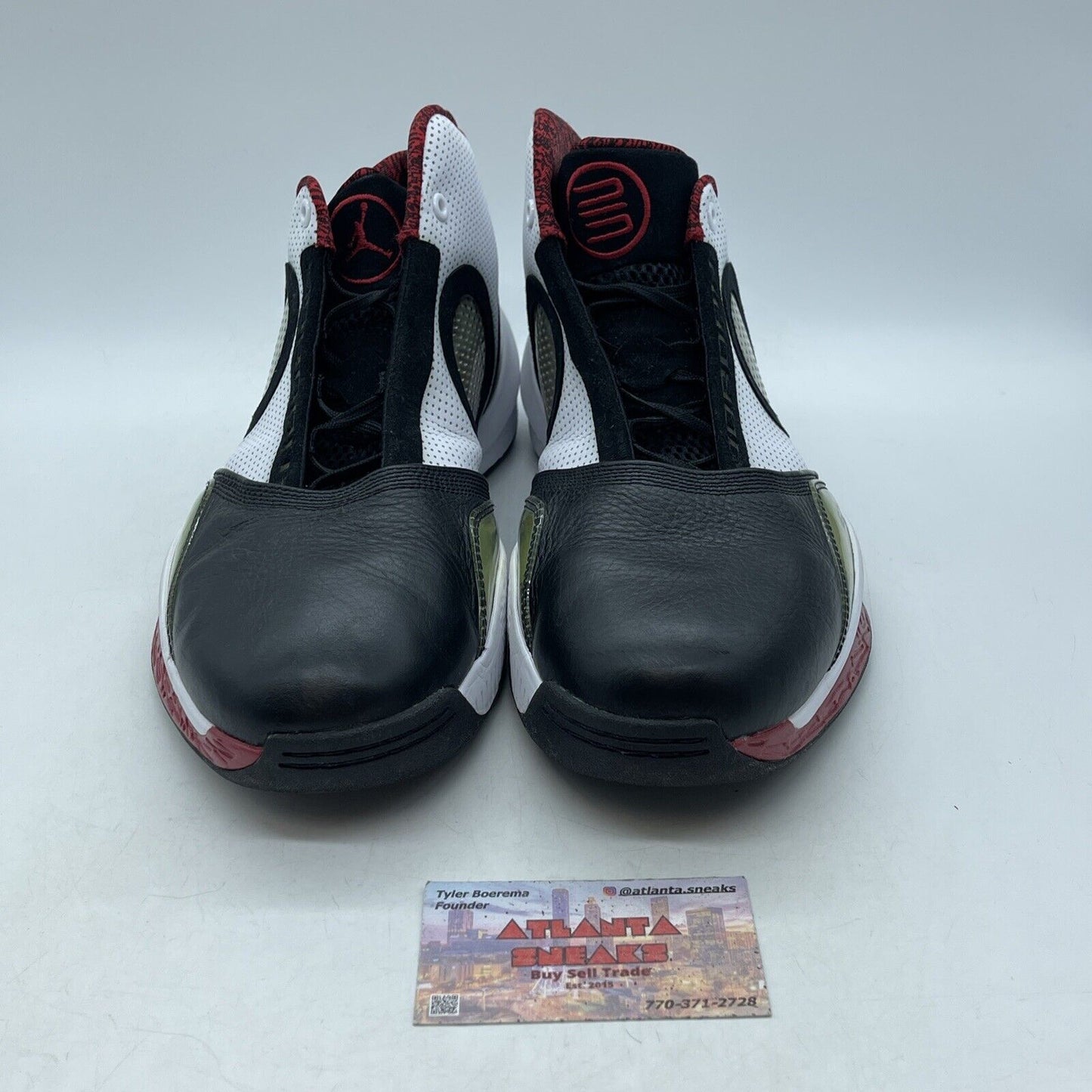 Size 11 - Air Jordan 2010 Black Varsity Red White Suede Leather (387358-061)