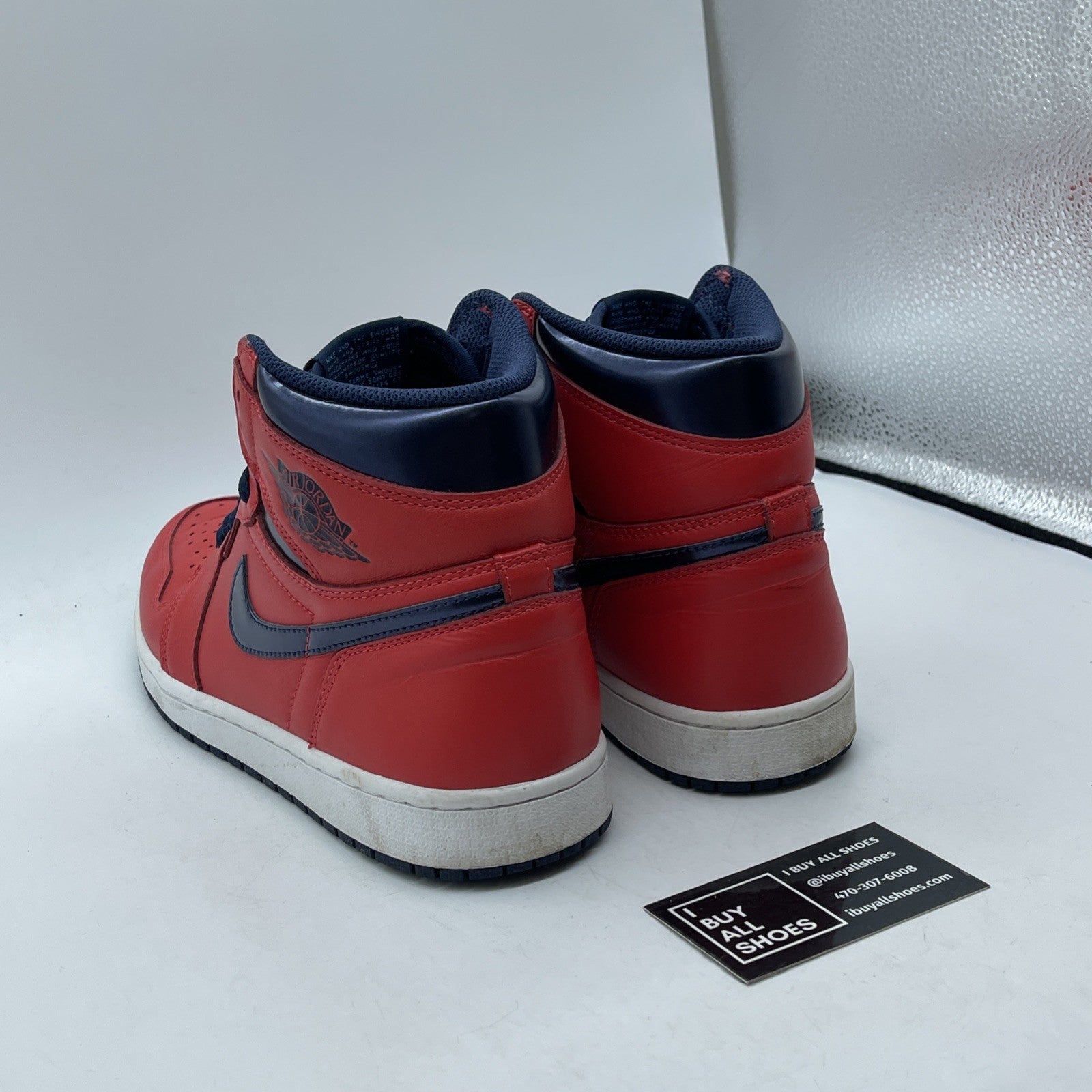 Size 9.5 - Air Jordan 1 Retro OG High David Letterman Blue Red (555088-606)