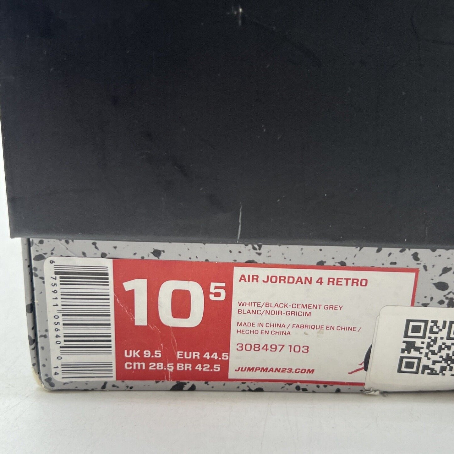Size 10.5 - Air Jordan 4 Retro Cement 2012 (308497-103)