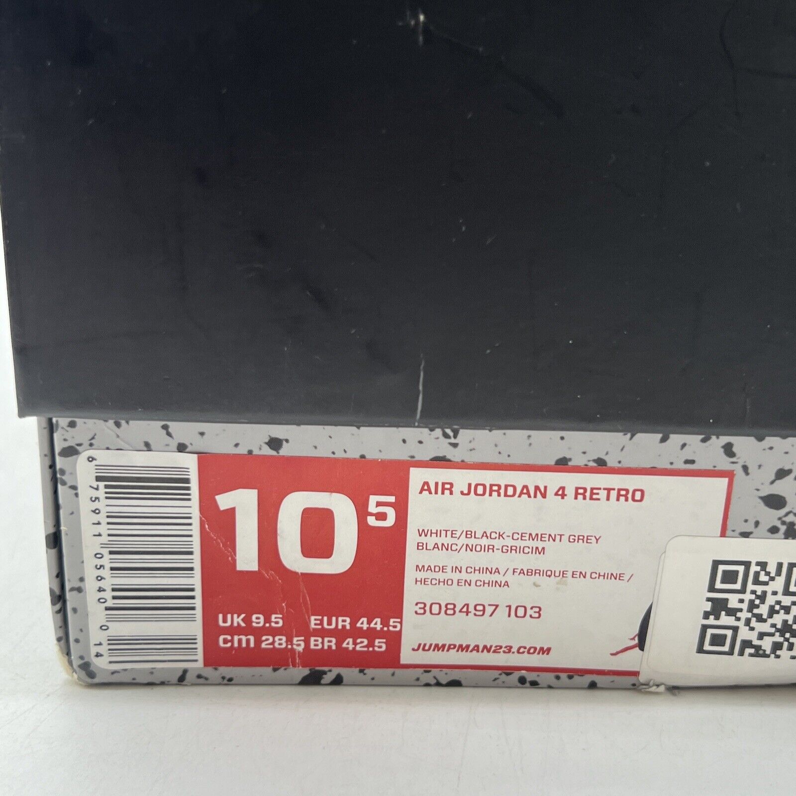 Size 10.5 - Air Jordan 4 Retro Cement 2012 (308497-103)
