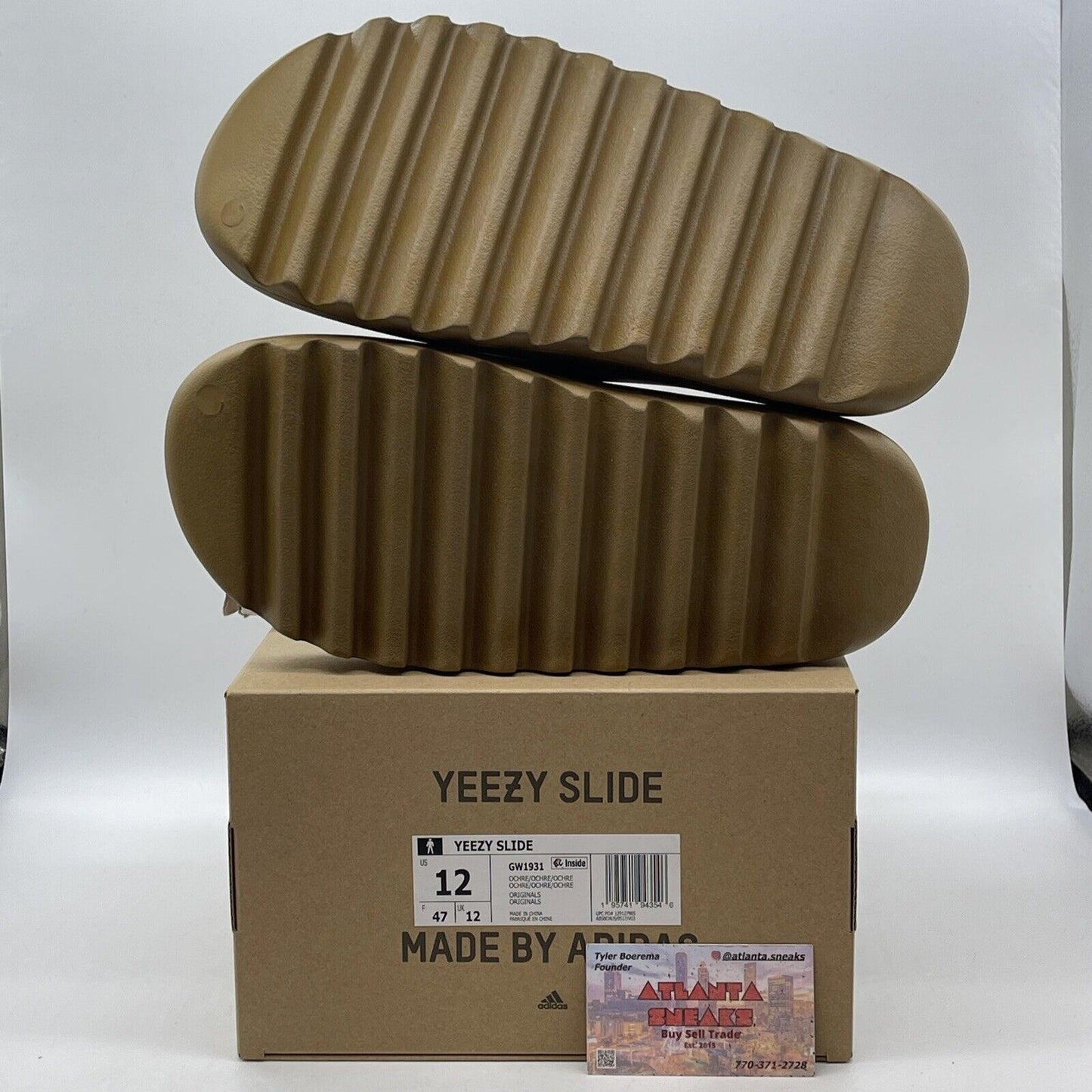 Size 12 - adidas Yeezy Slide 'Ochre' Brown Rubber (GW1931)