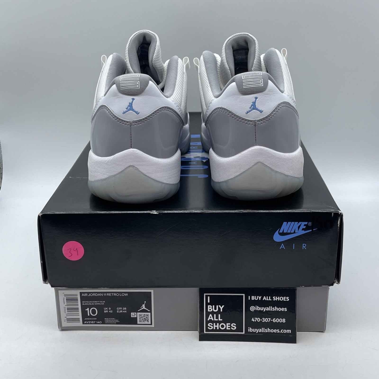 Size 10 - Air Jordan 11 Retro Low Cement Grey White Leather (AV2187-140)