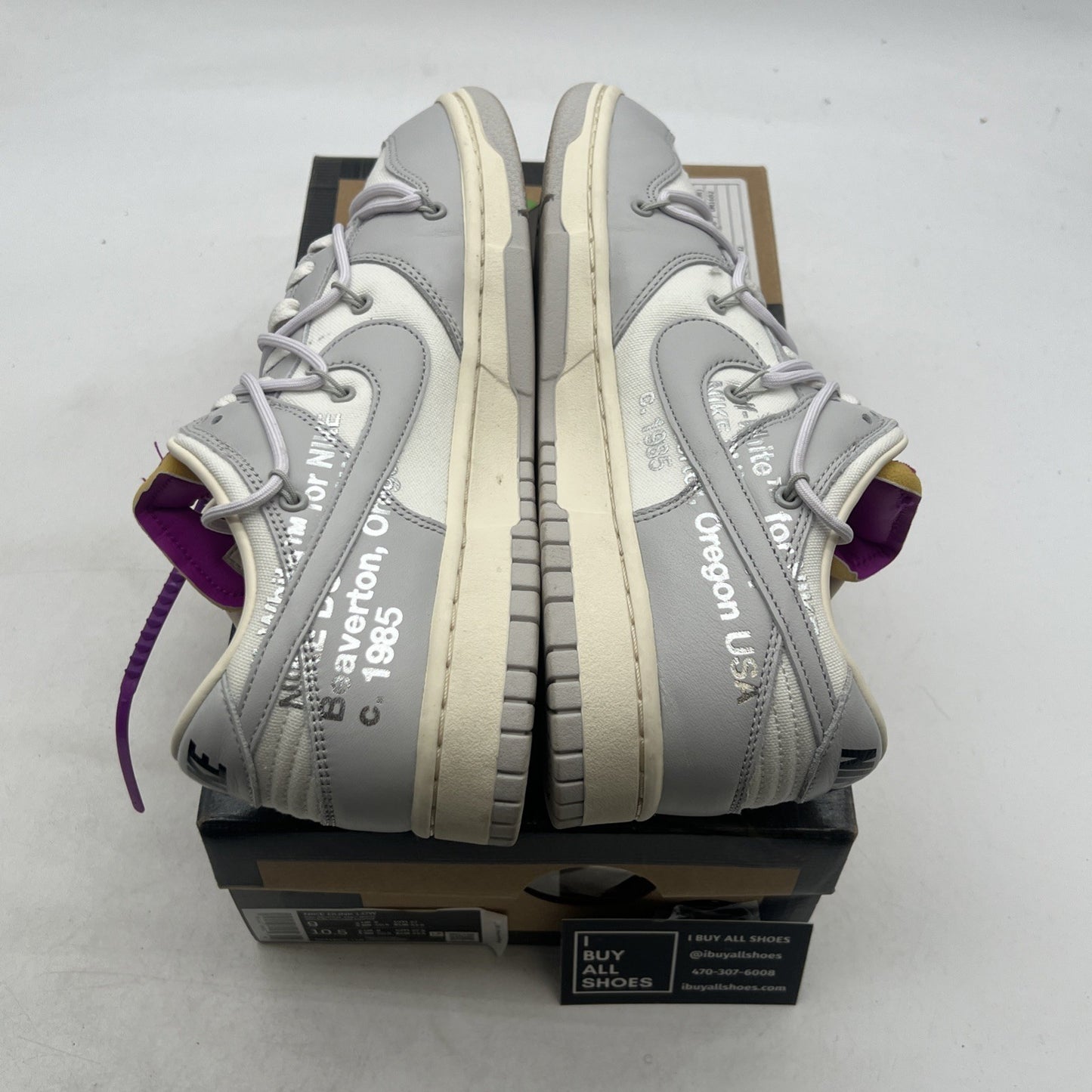 Size 9 - Off-White x Nike Dunk Low Lot 03 of 50 (DM1602-118)