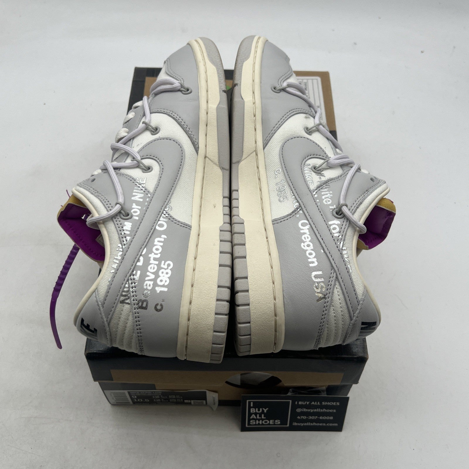 Size 9 - Off-White x Nike Dunk Low Lot 03 of 50 (DM1602-118)