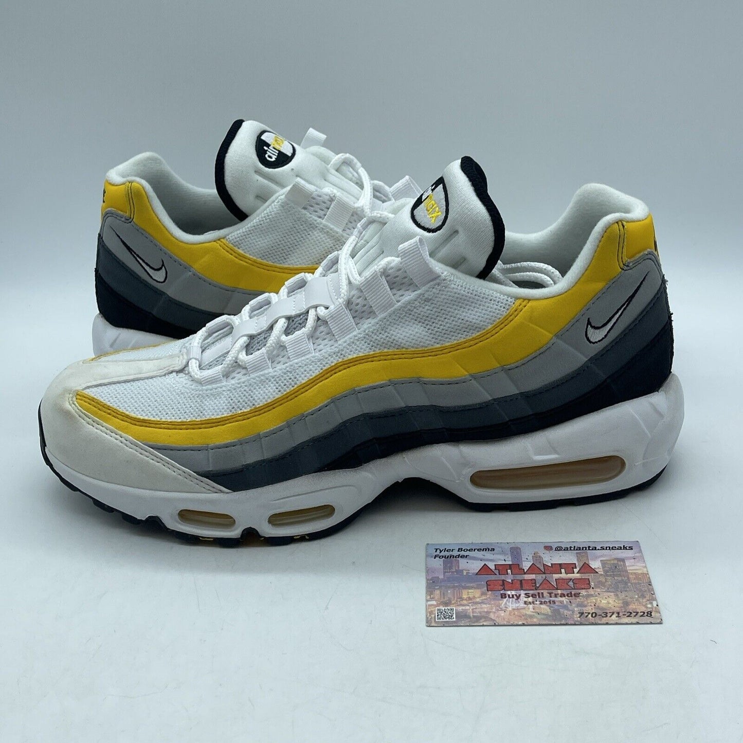 Size 9.5 - Nike Air Max 95 Grey Amarillo Grey Black White Suede (CD7495-100)