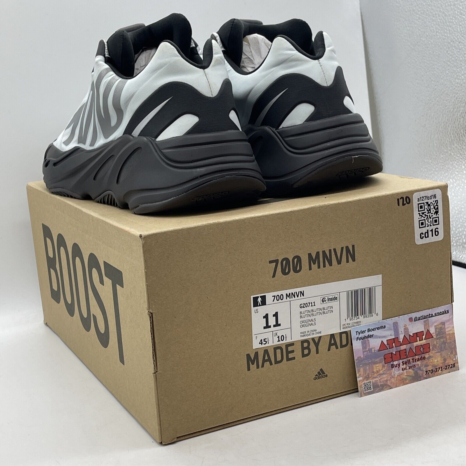 Size 11 - adidas Yeezy Boost 700 MNVN Blue Tint Black Suede (GZ0711)