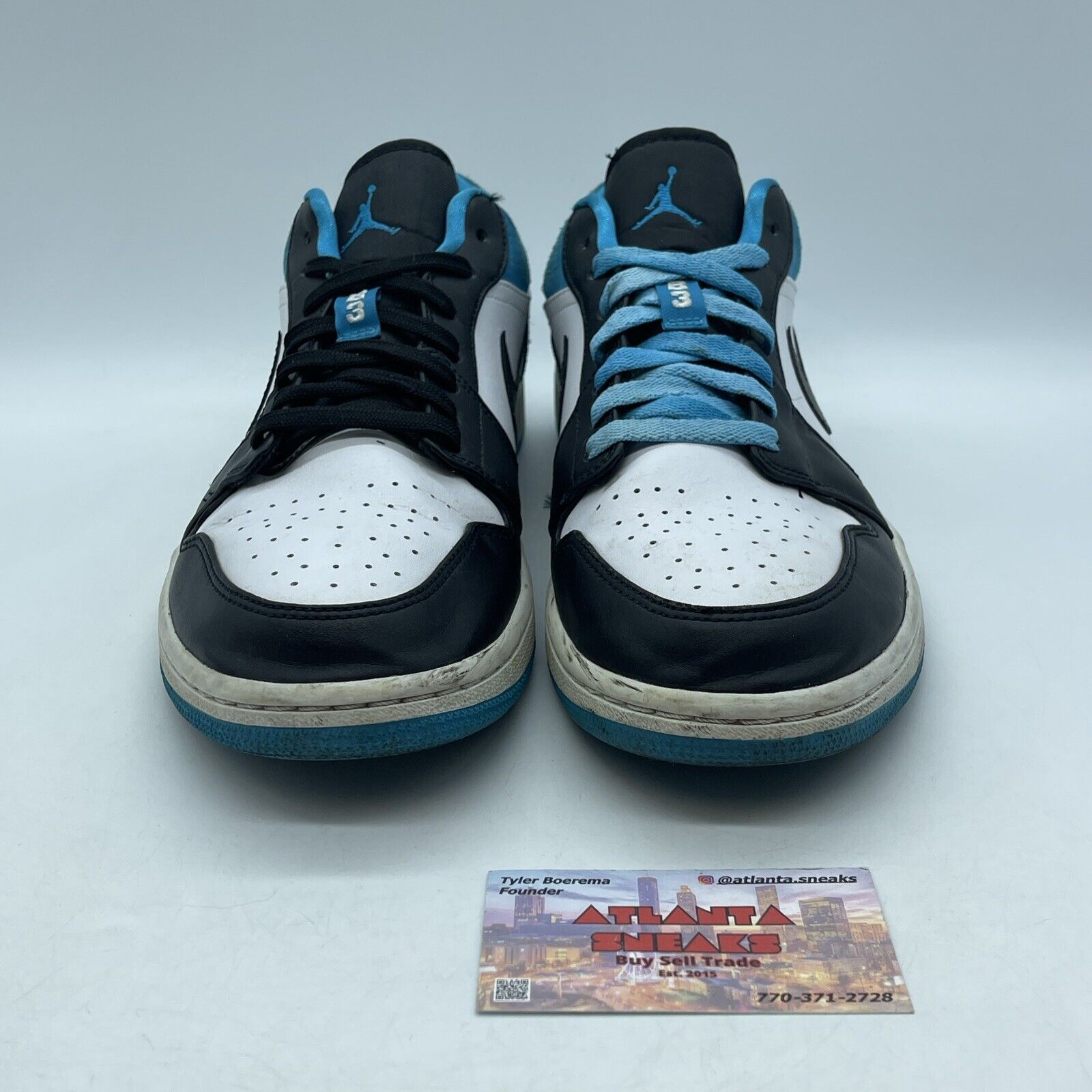 Size 11.5 - Air Jordan 1 SE Low Laser Blue Black White (CK3022-004)