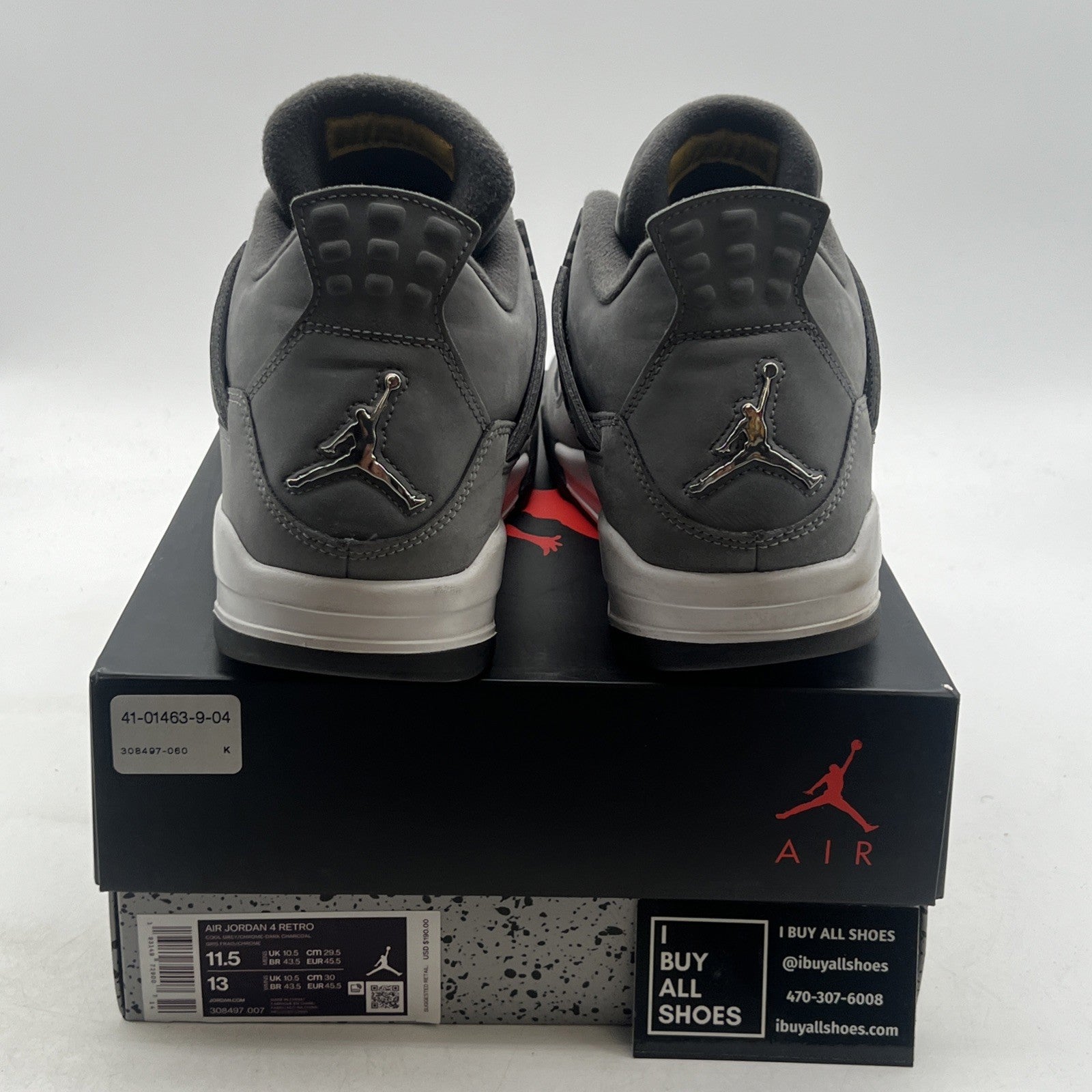 Size 11.5 - Air Jordan 4 Retro Low Cool Grey (308497-007)