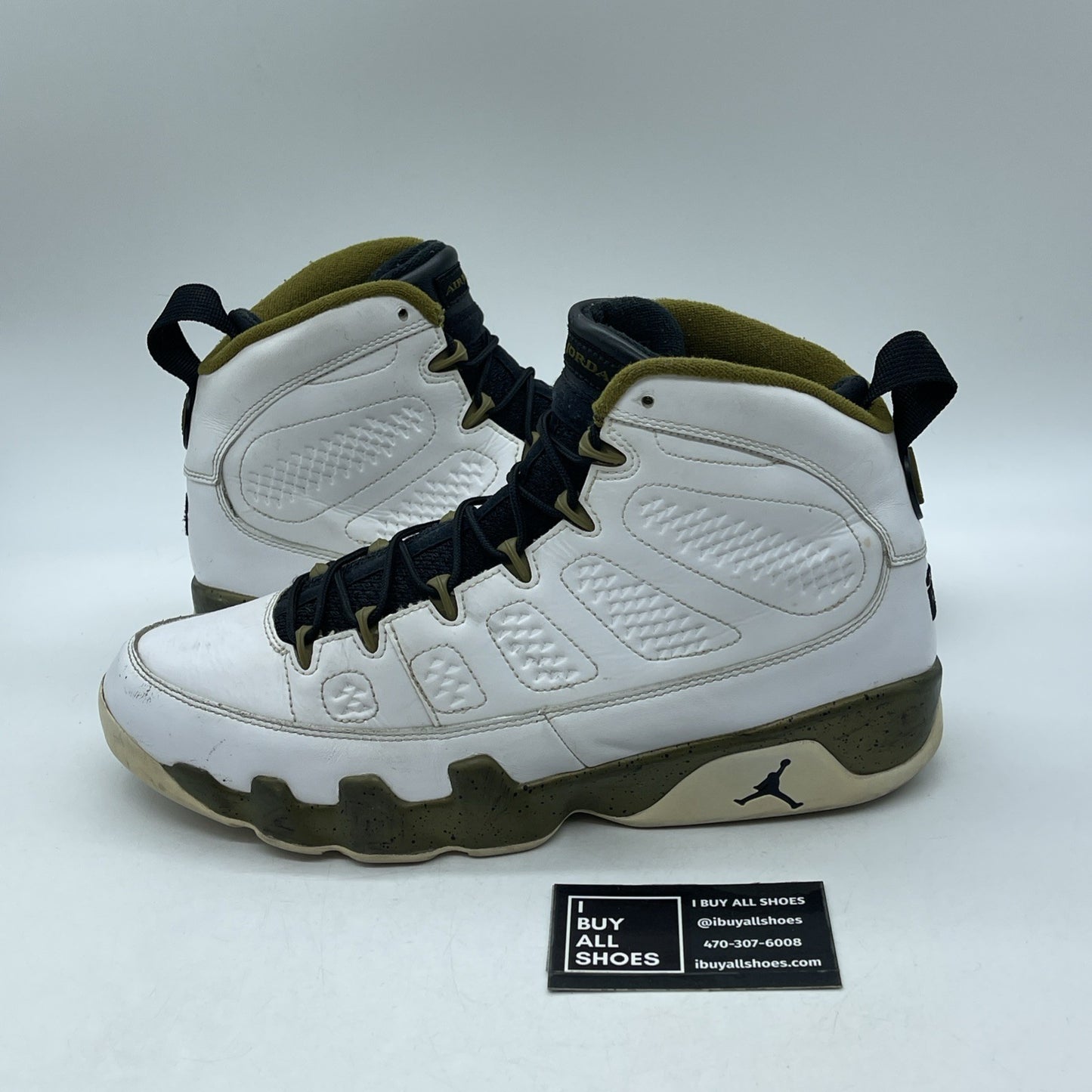 Size 11.5 - Air Jordan 9 Retro Statue White Green Leather (302370-109)