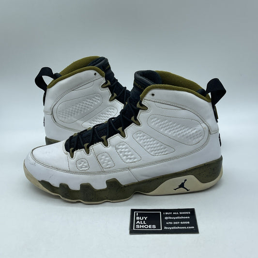 Size 11.5 - Air Jordan 9 Retro Statue White Green Leather (302370-109)