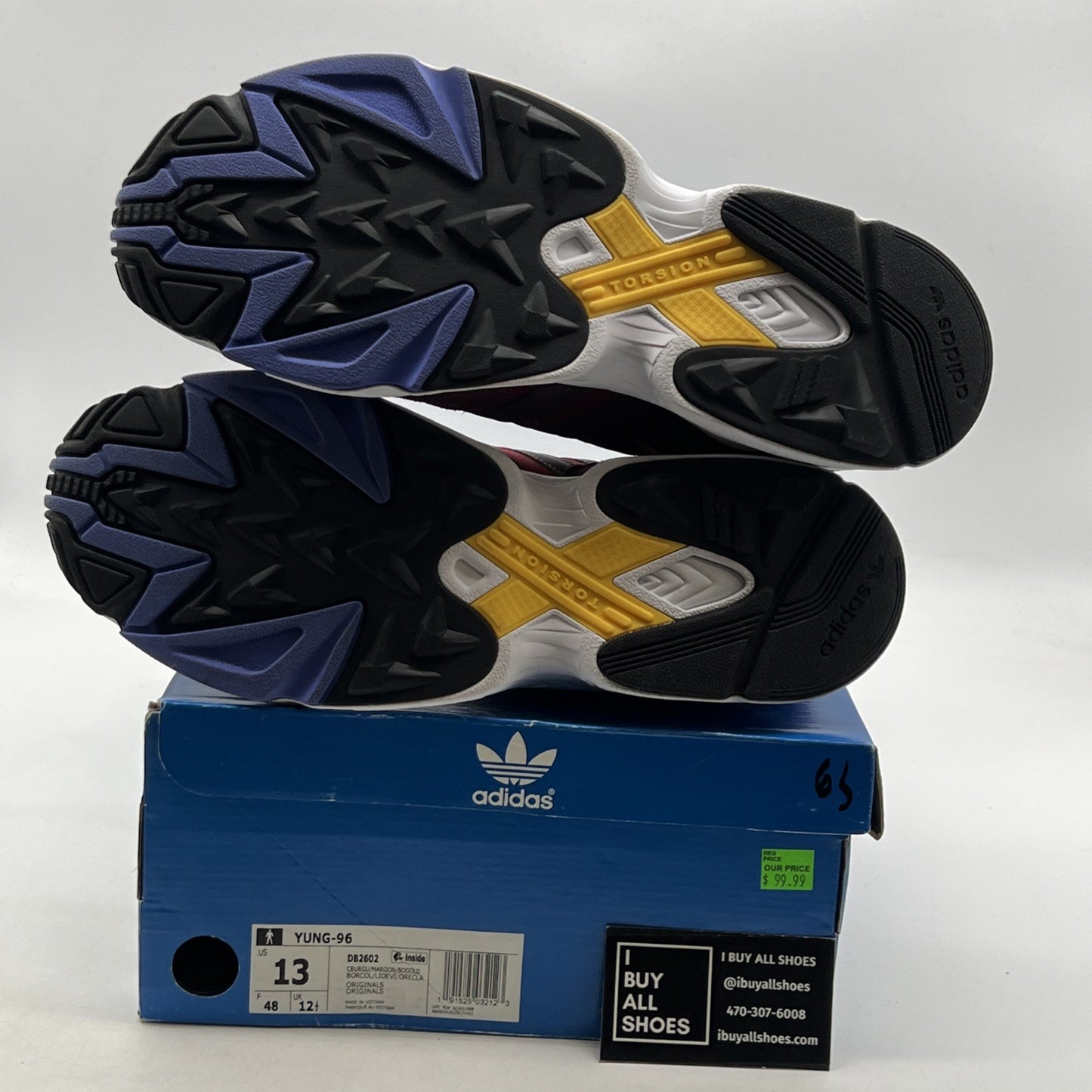 Size 13 - Adidas Yung-96 Collegiate Burgundy (DB2602)