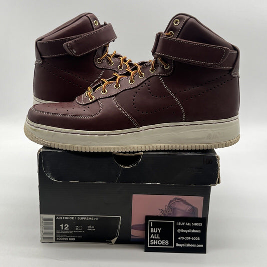 Size 12 - Nike Air Force 1 Supreme High Work Boots (400895-600)