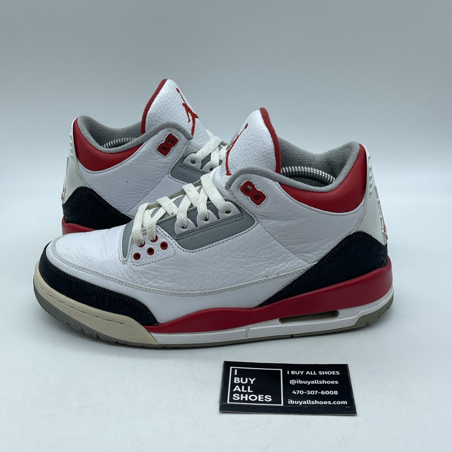 Size 9 - Air Jordan 3 Retro 2013 Fire Red Black White Leather (136064-120)