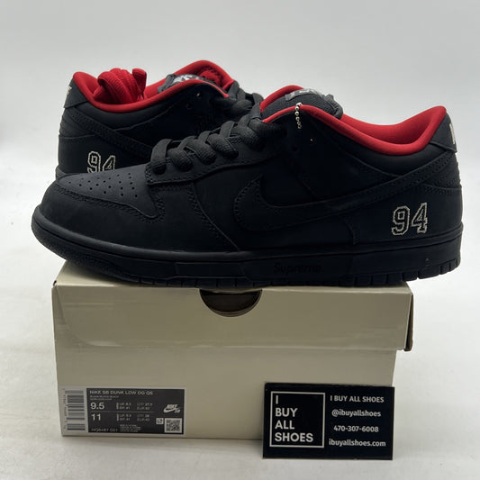 Size 9.5 - Supreme x Nike Dunk SB Low Black (HQ8487-001)