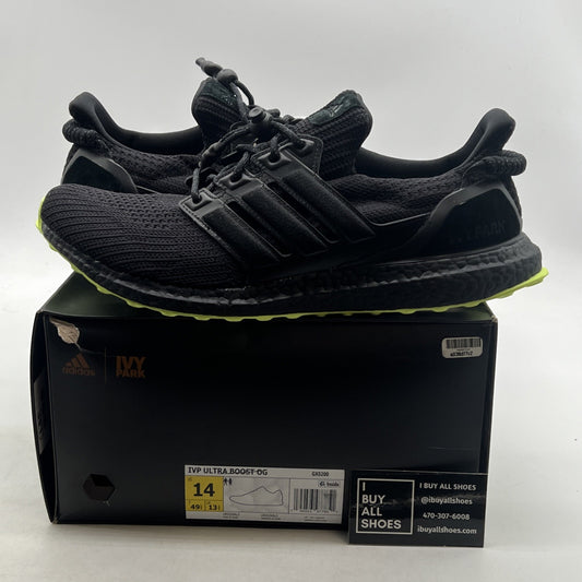 Size 14 - Adidas Ivy Park x UltraBoost Black Hi-Res Yellow (GX0200)