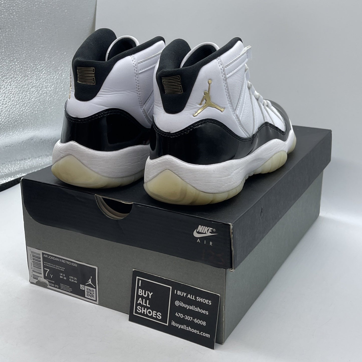 Size 7Y - Jordan 11 Retro Mid Gratitude / Defining Moments Black (378038-170)