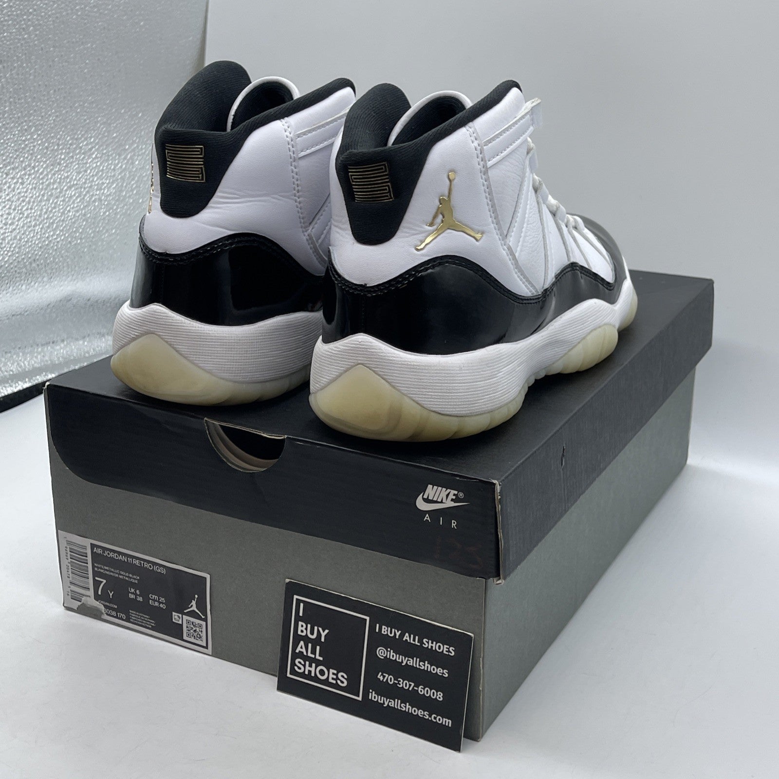 Size 7Y - Jordan 11 Retro Mid Gratitude / Defining Moments Black (378038-170)