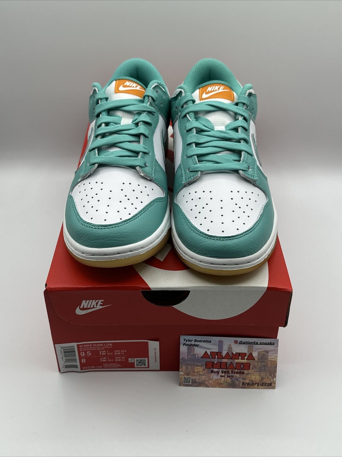 Size 9.5 - Nike Dunk Low Teal Zeal Turquoise Green