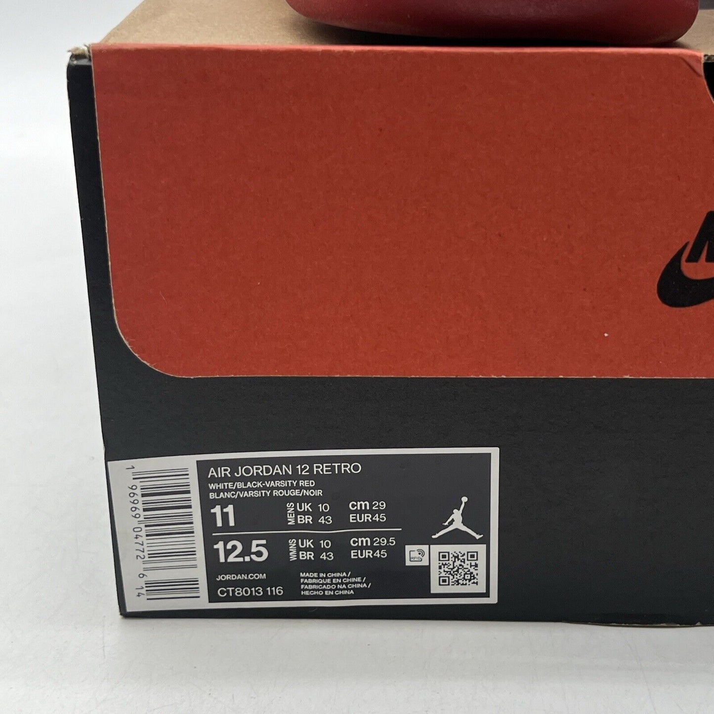Size 11 - Jordan 12 Retro 2023 Mid Cherry White Leather (CT8013-116)