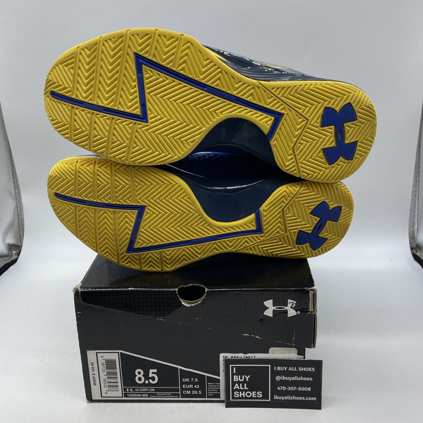 Size 8.5 - Under Armour Curry 1 Low Warriors (1269048-400)
