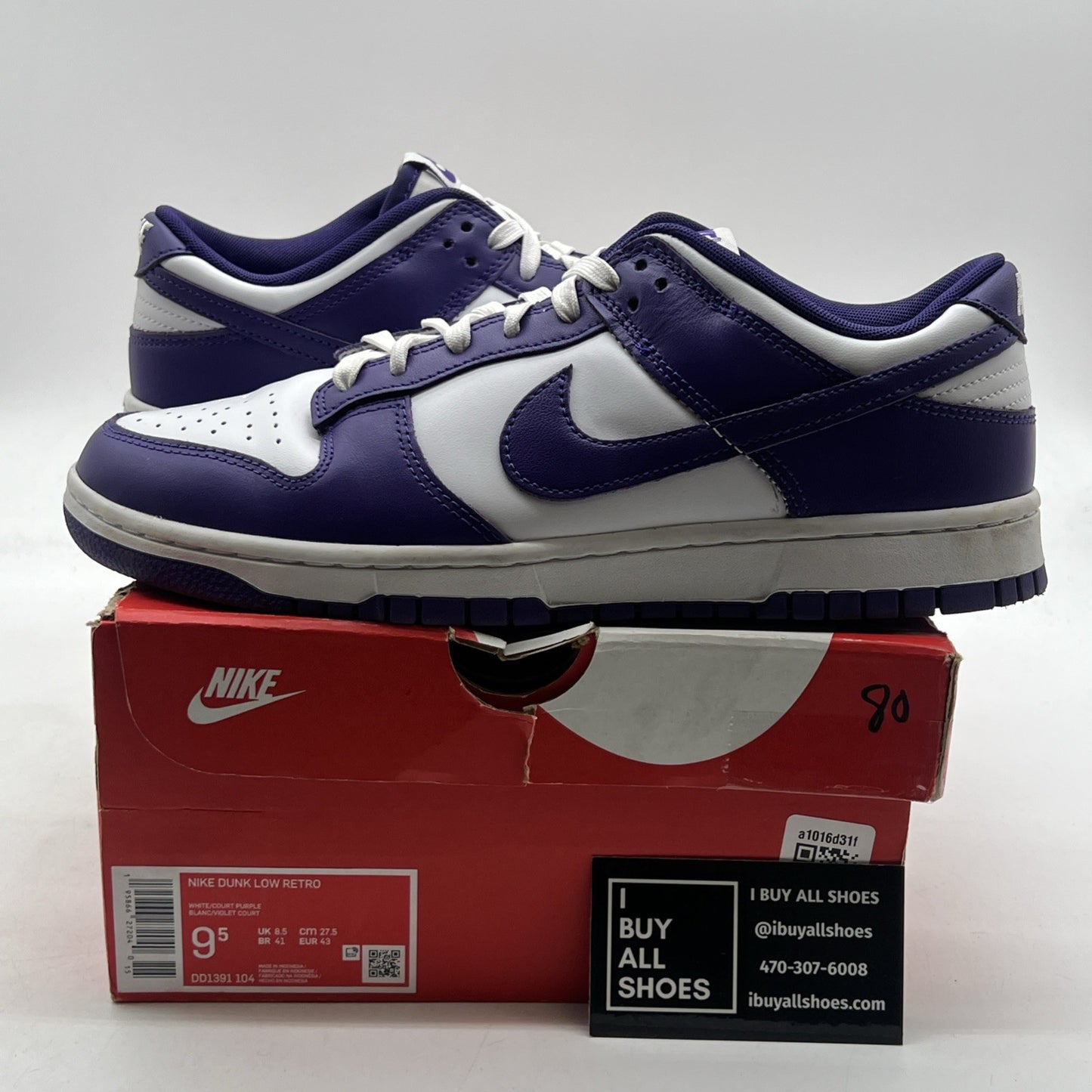 Size 9.5 - Nike Dunk Low Retro Court Purple 2022 (DD1391-104)