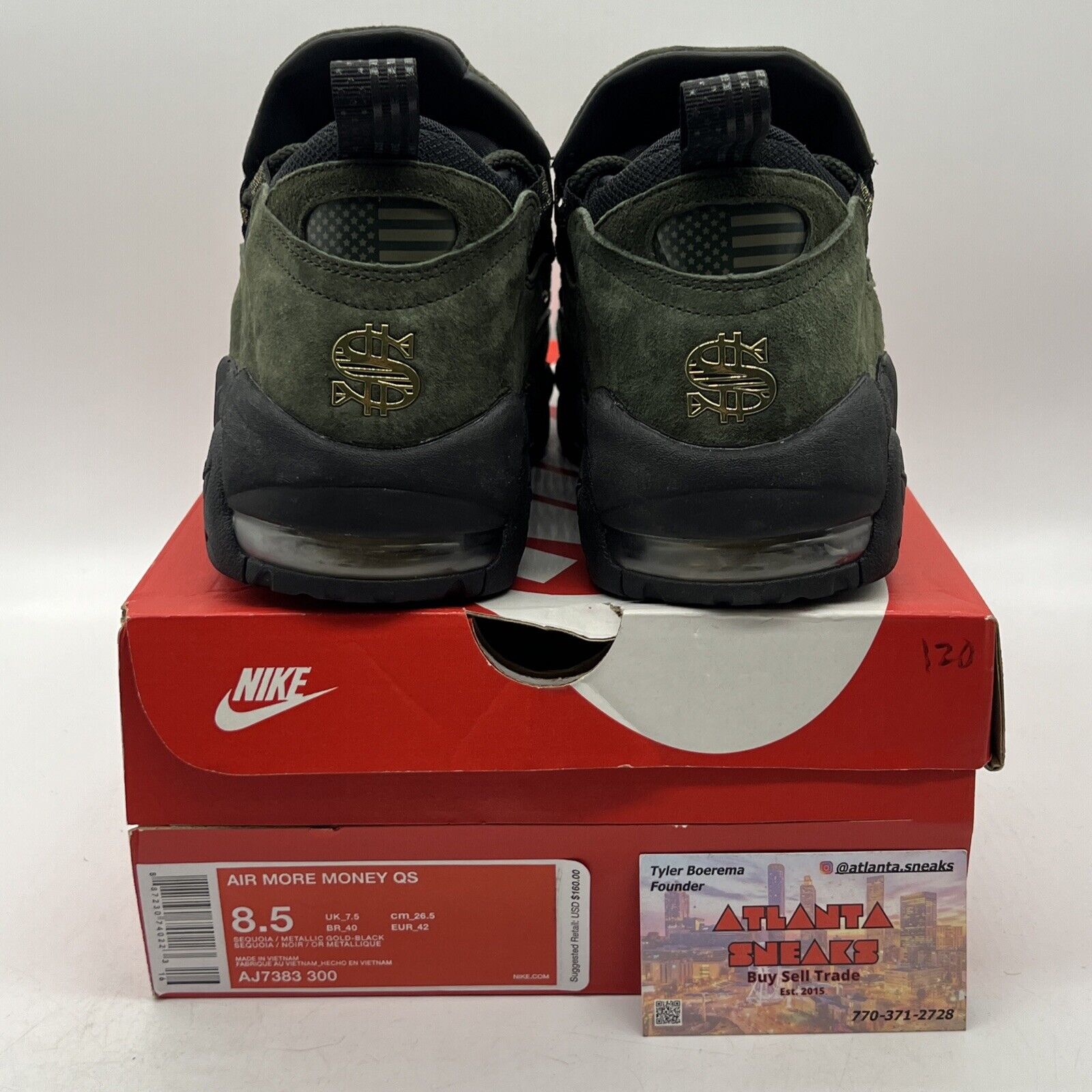 Size 8.5 - Nike Air More Money US Dollar (AJ7383-300)