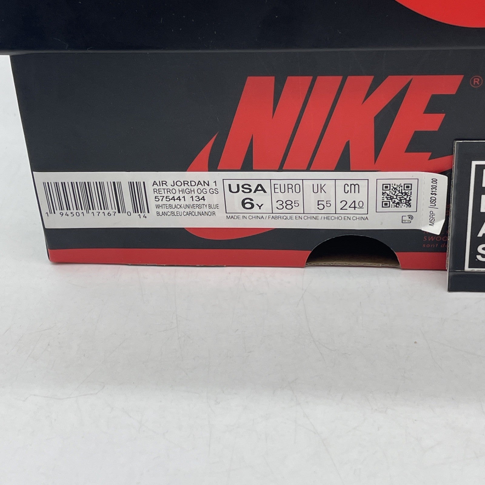 Size 6 - Air Jordan 1 Retro OG High University Blue (575441-134)