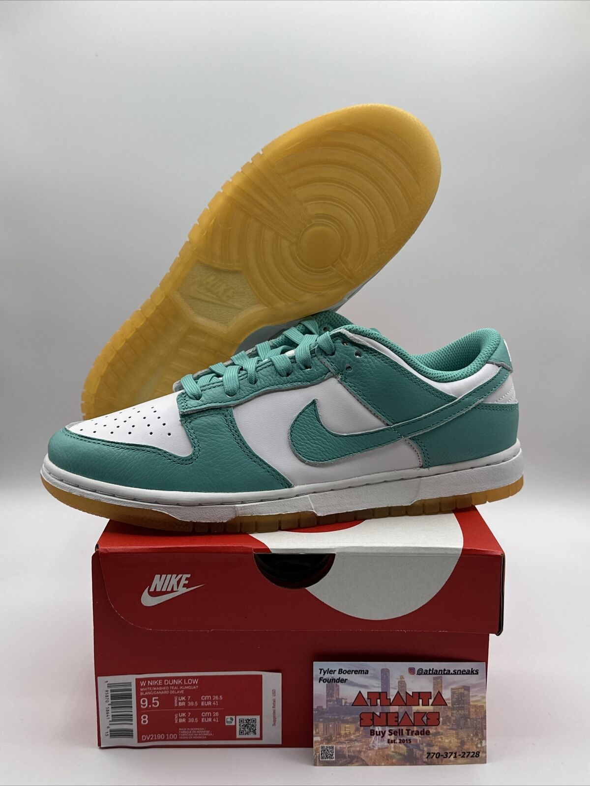 Size 9.5 - Nike Dunk Low Teal Zeal Turquoise Green