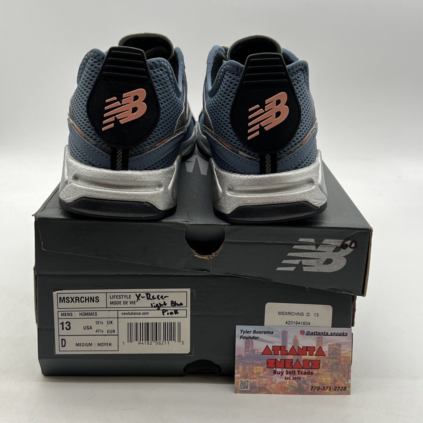 Size 13 - New Balance X-Racer Porcelain Blue Peach Orange (MSXRCHNS)