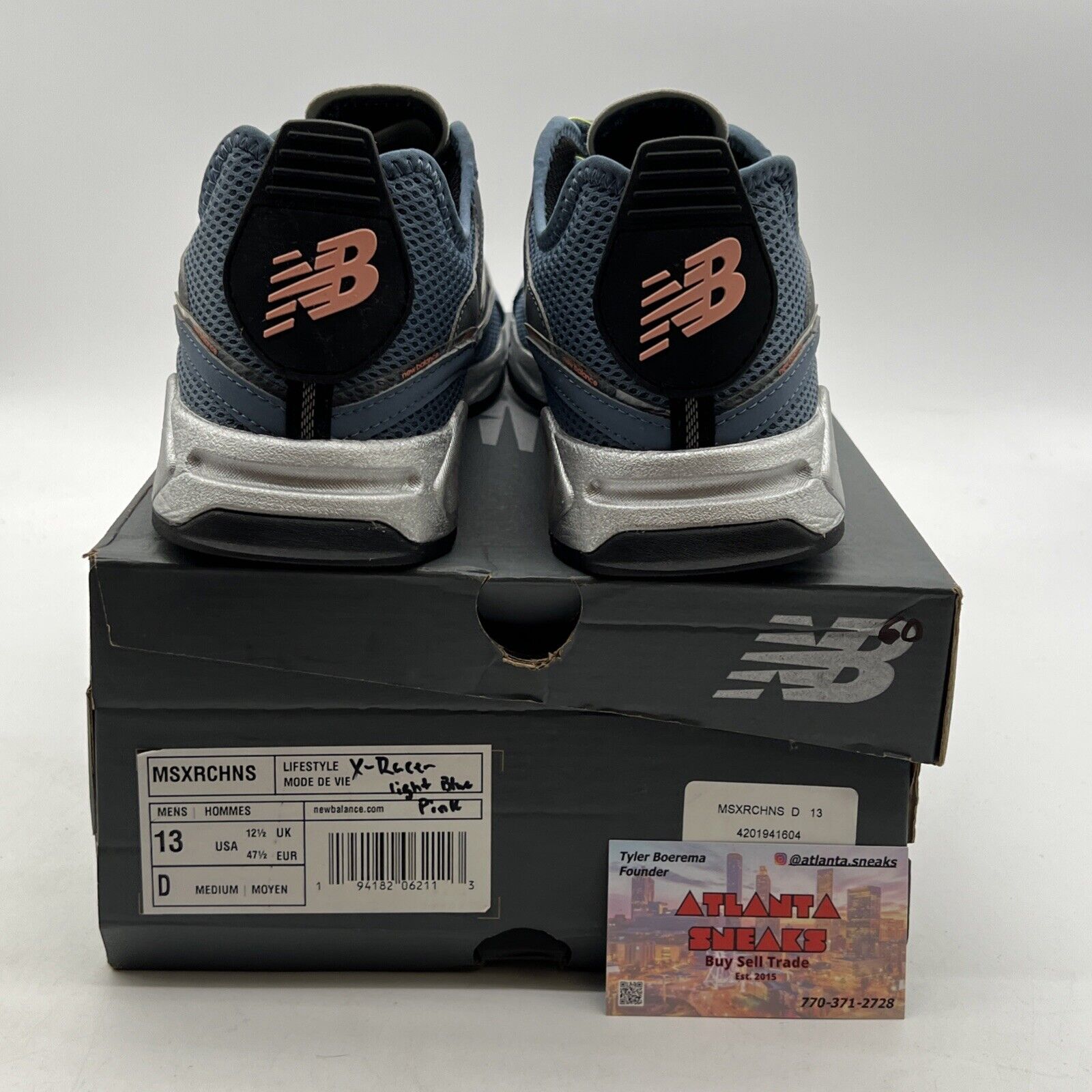 Size 13 - New Balance X-Racer Porcelain Blue Peach Orange (MSXRCHNS)