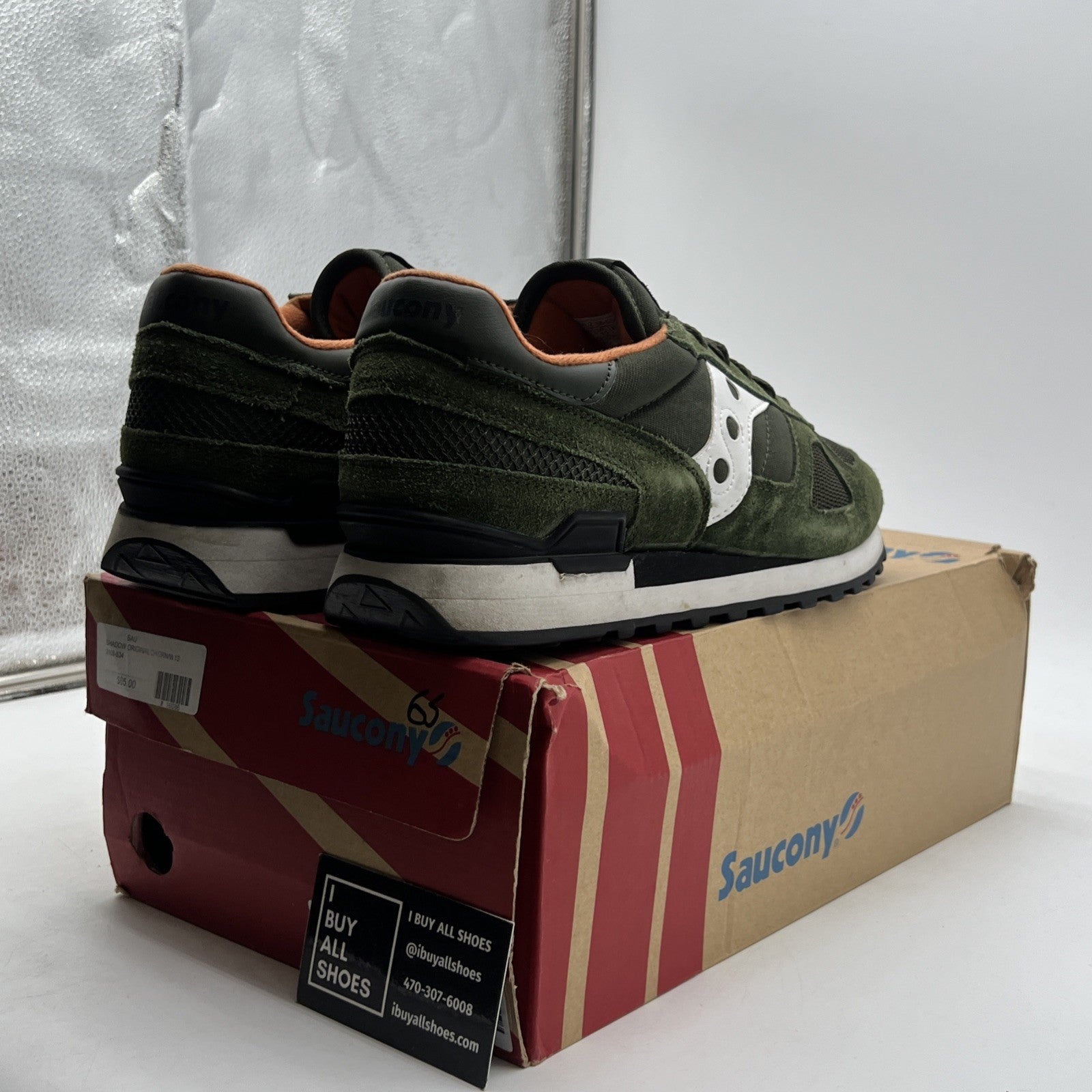 Size 13 - Saucony Shadow Shoes Green Athletic Sneakers Shoes (S2108-534)