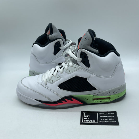 Size 12 - Air Jordan 5 Retro Pro Stars White Green Leather (136027-115)