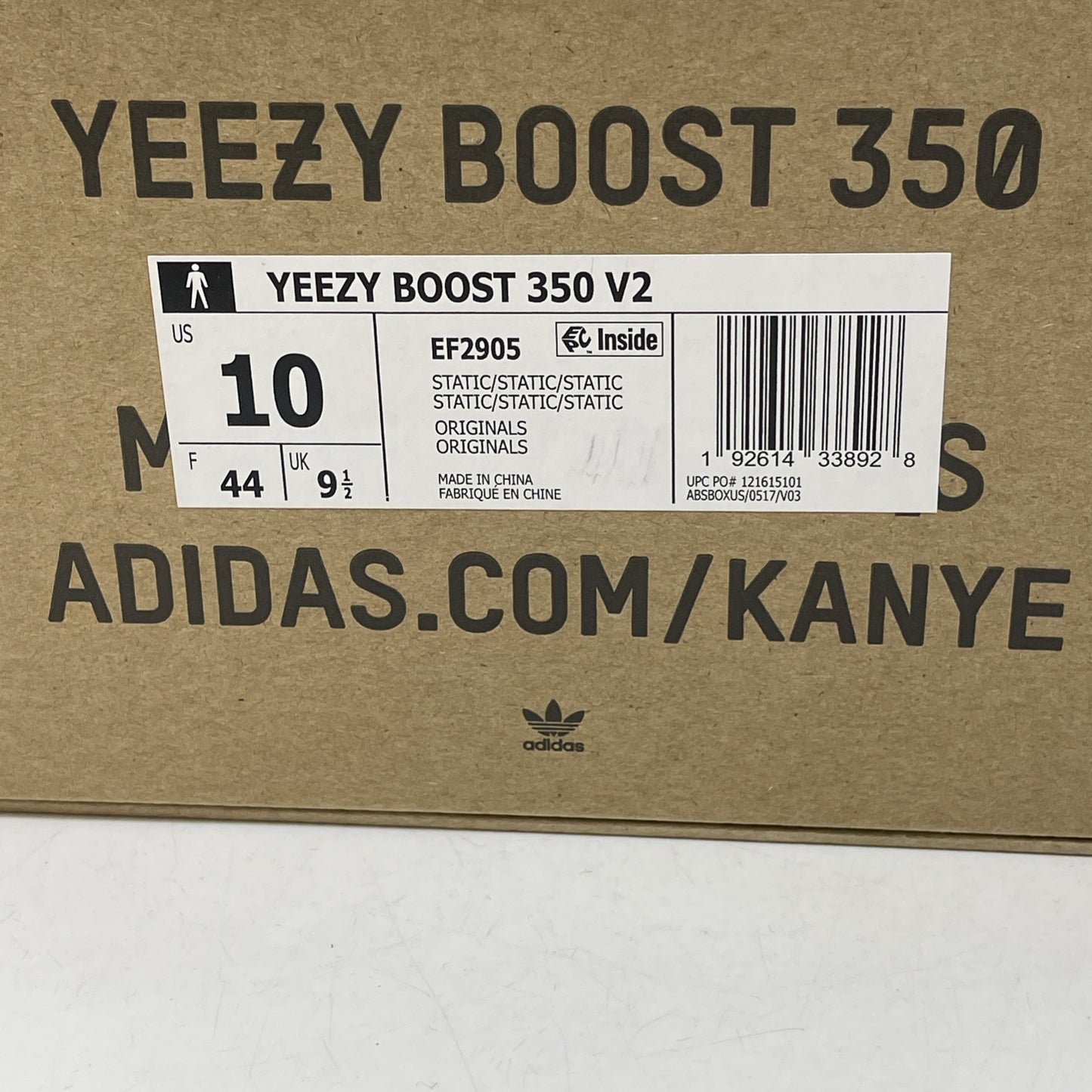 Size 10 - adidas Yeezy Boost 350 V2 2018 Low Static Non-Reflective (EF2905)