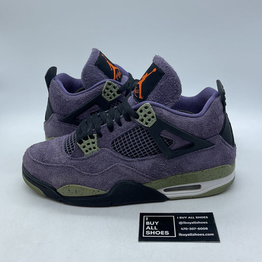 Size 11.5W - Jordan 4 Retro Mid Canyon Purple Black Green Suede (AQ9129-500)