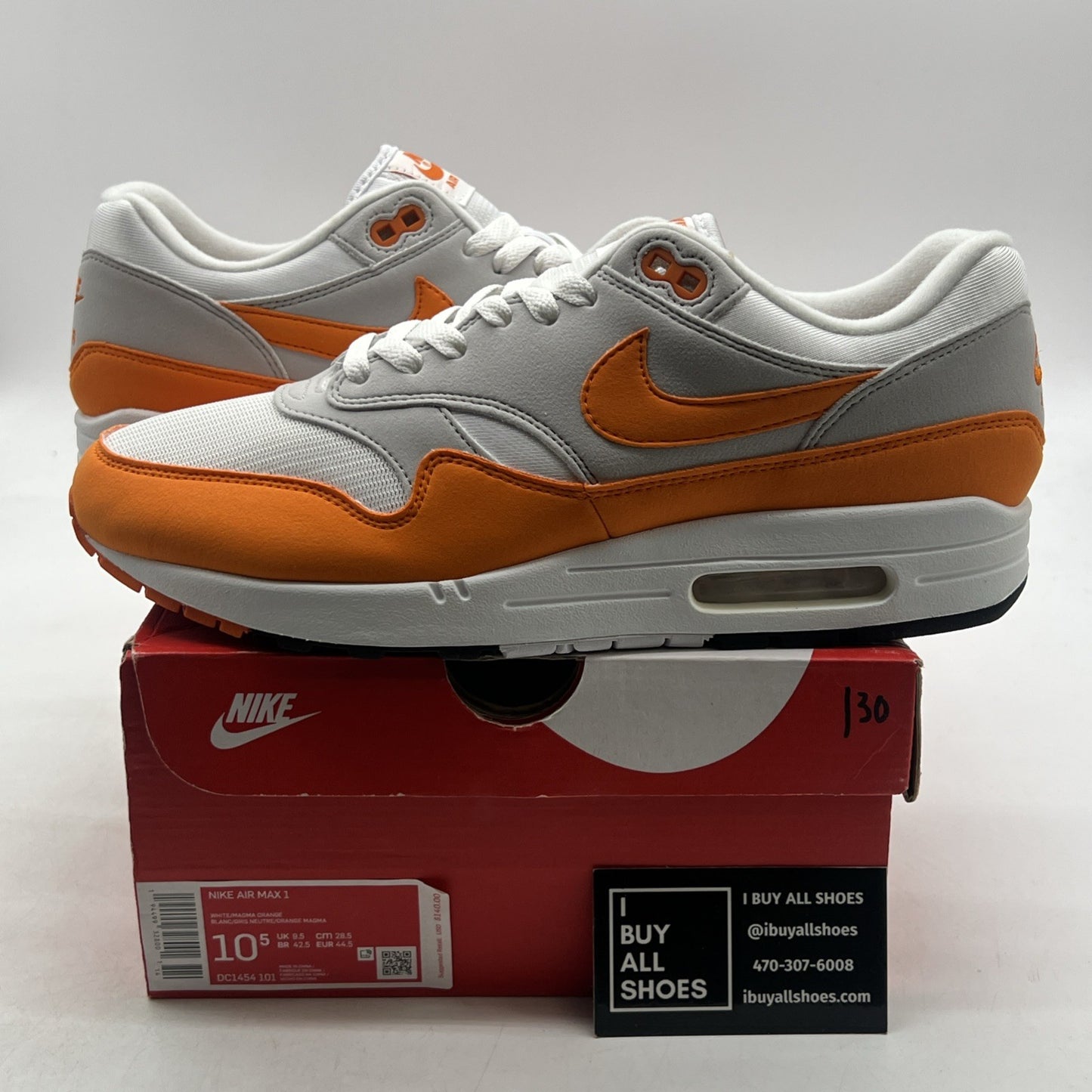 Size 10.5 - Nike Air Max 1 Magma Orange (DC1454-101)