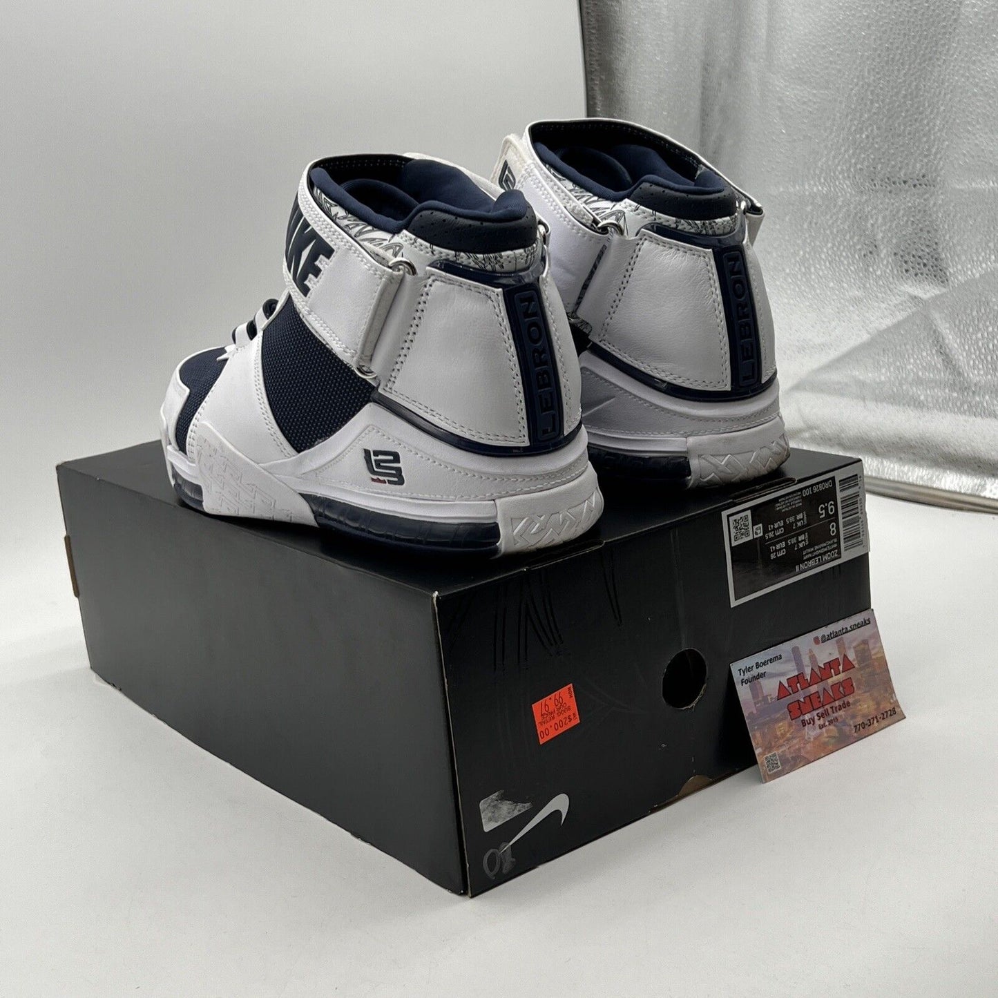 Size 8 - Nike Zoom LeBron 2 Retro 2022 USA White Leather (DR0826-100)