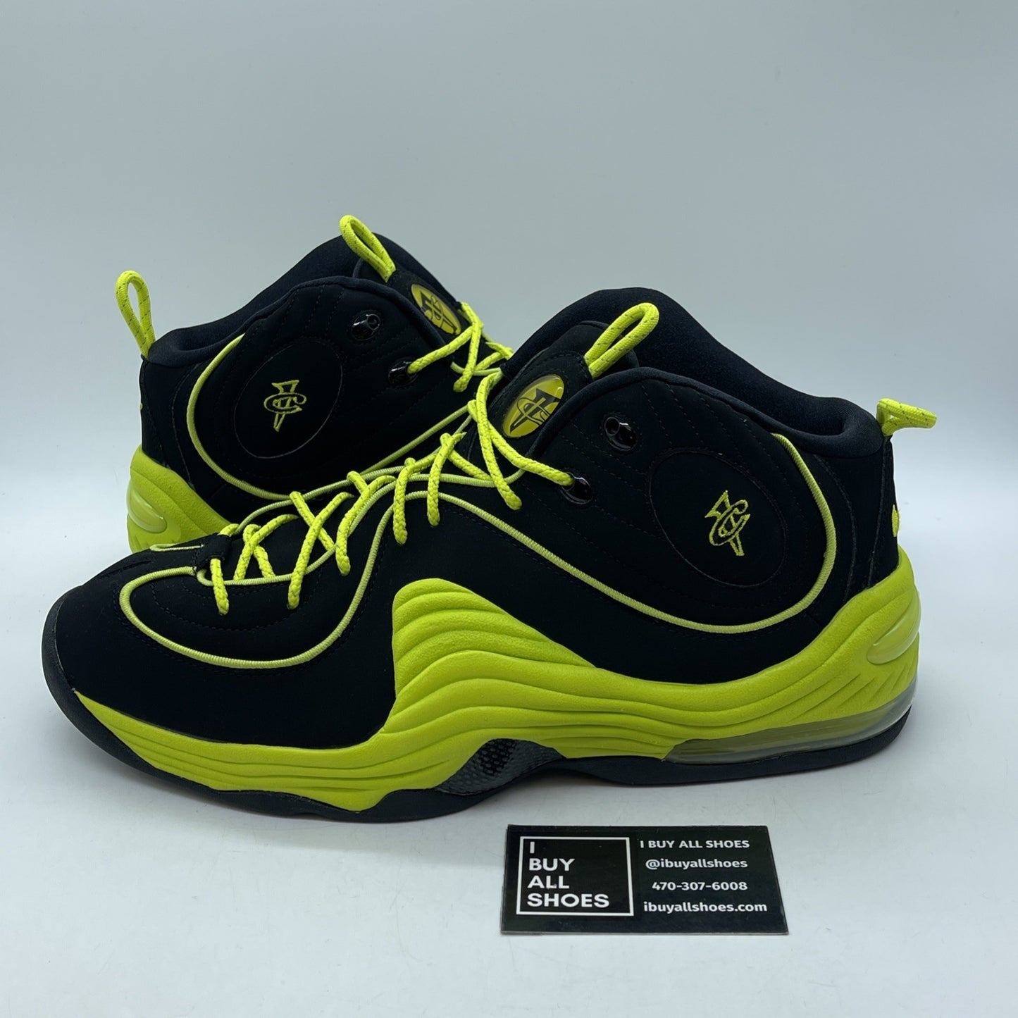 Size 13 - Nike Air Penny 2 Le Volt Green Black Suede (535600-003)