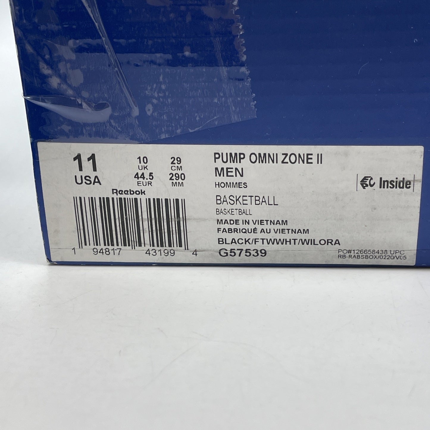 Size 11 - Reebok Pump Omni Zone 2 Dee Brown White Black Leather (G57539)