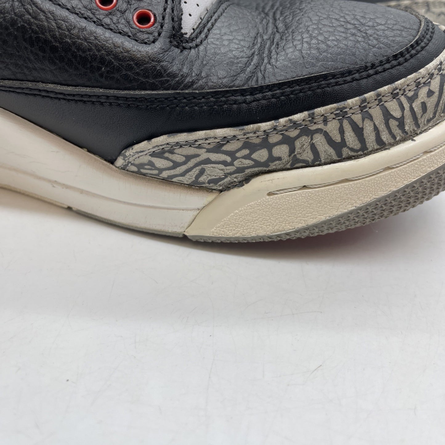Size 12 - Jordan 3 Retro OG Mid Black Cement Grey Leather Suede (854262-001)