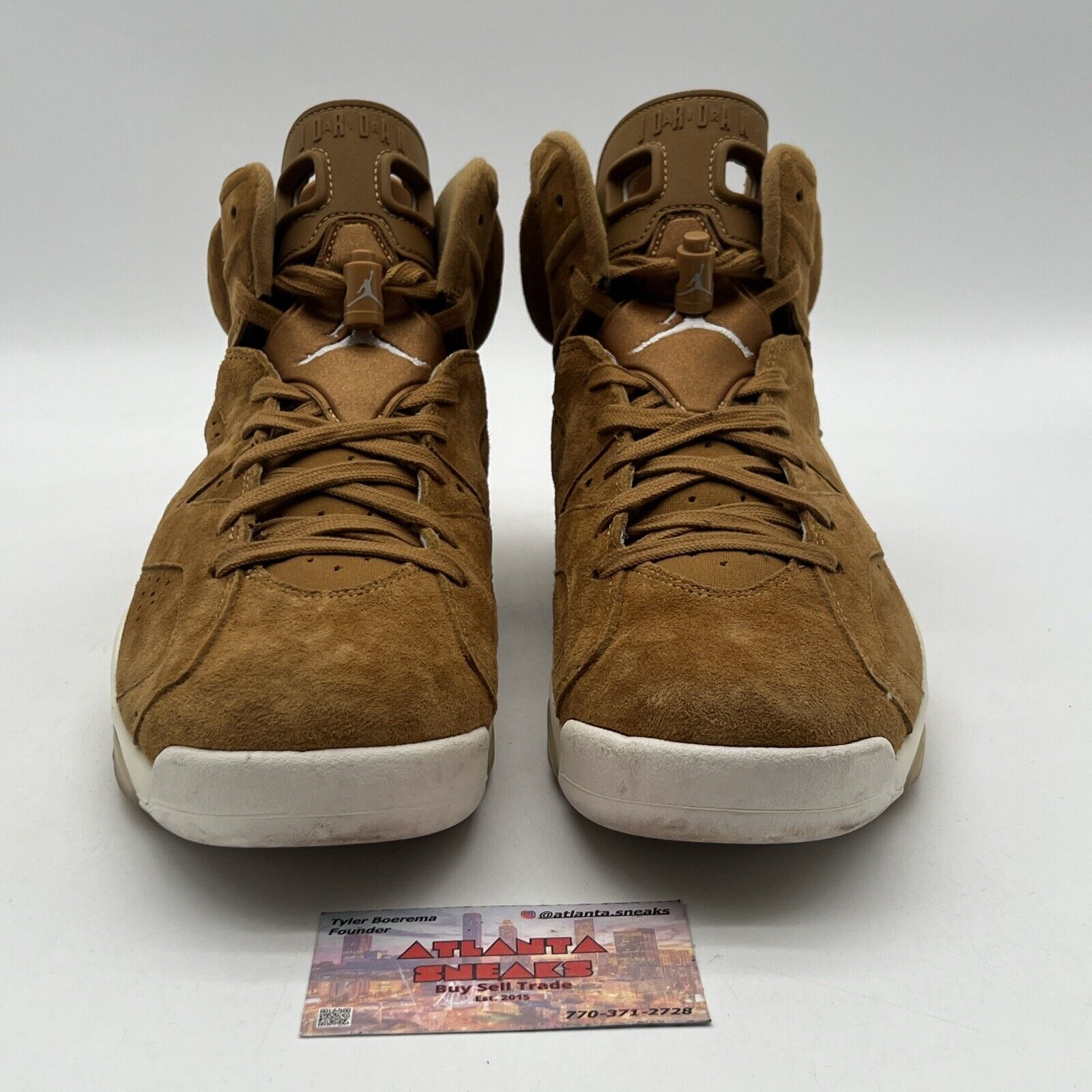 Size 11.5 - Air Jordan 6 Retro Wheat White Suede (384664-706)