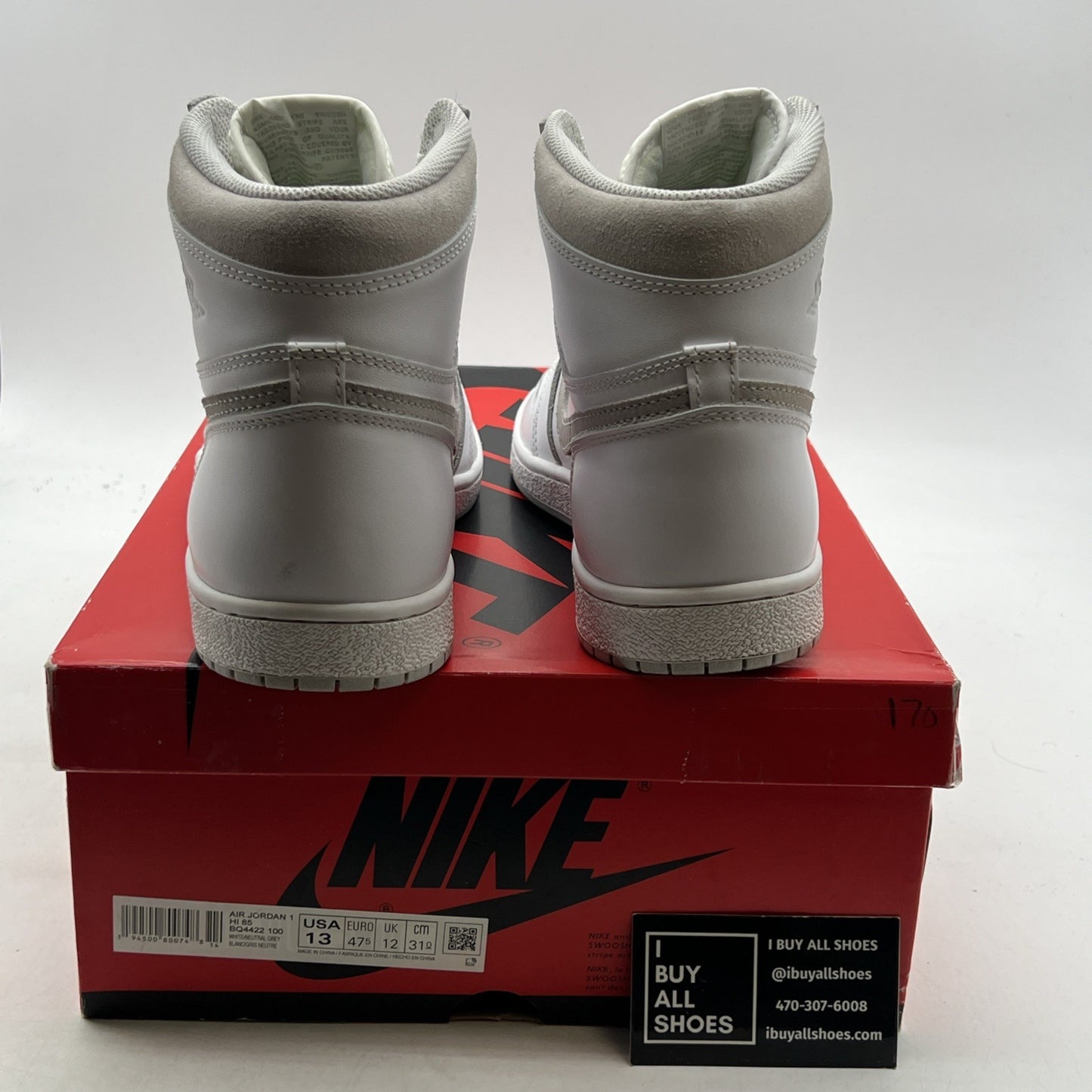 Size 13 - Air Jordan 1 Retro High 85 OG Neutral Gray (BQ4422-100)