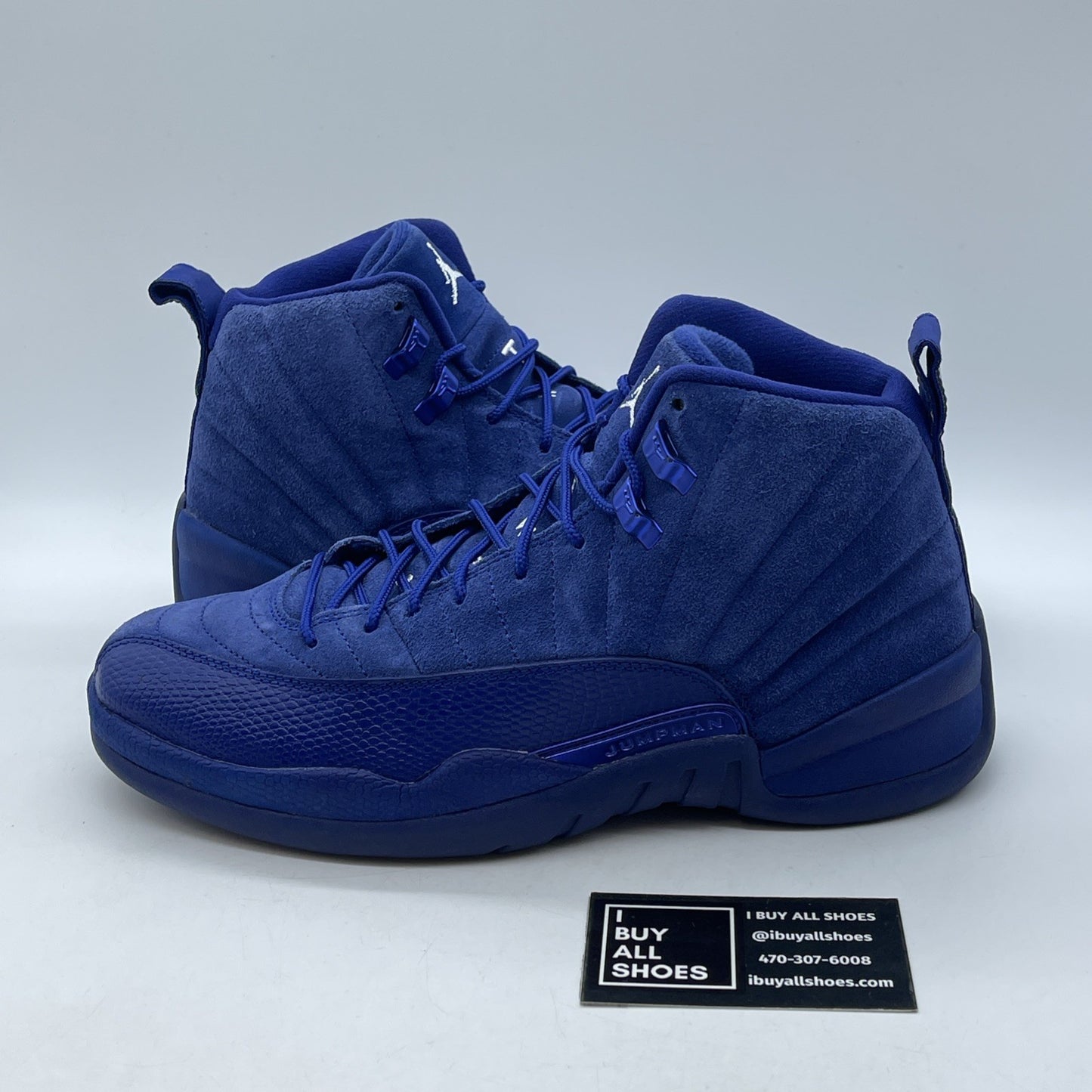 Size 9 - Air Jordan 12 Retro Deep Royal Suede Leather (130690-400)