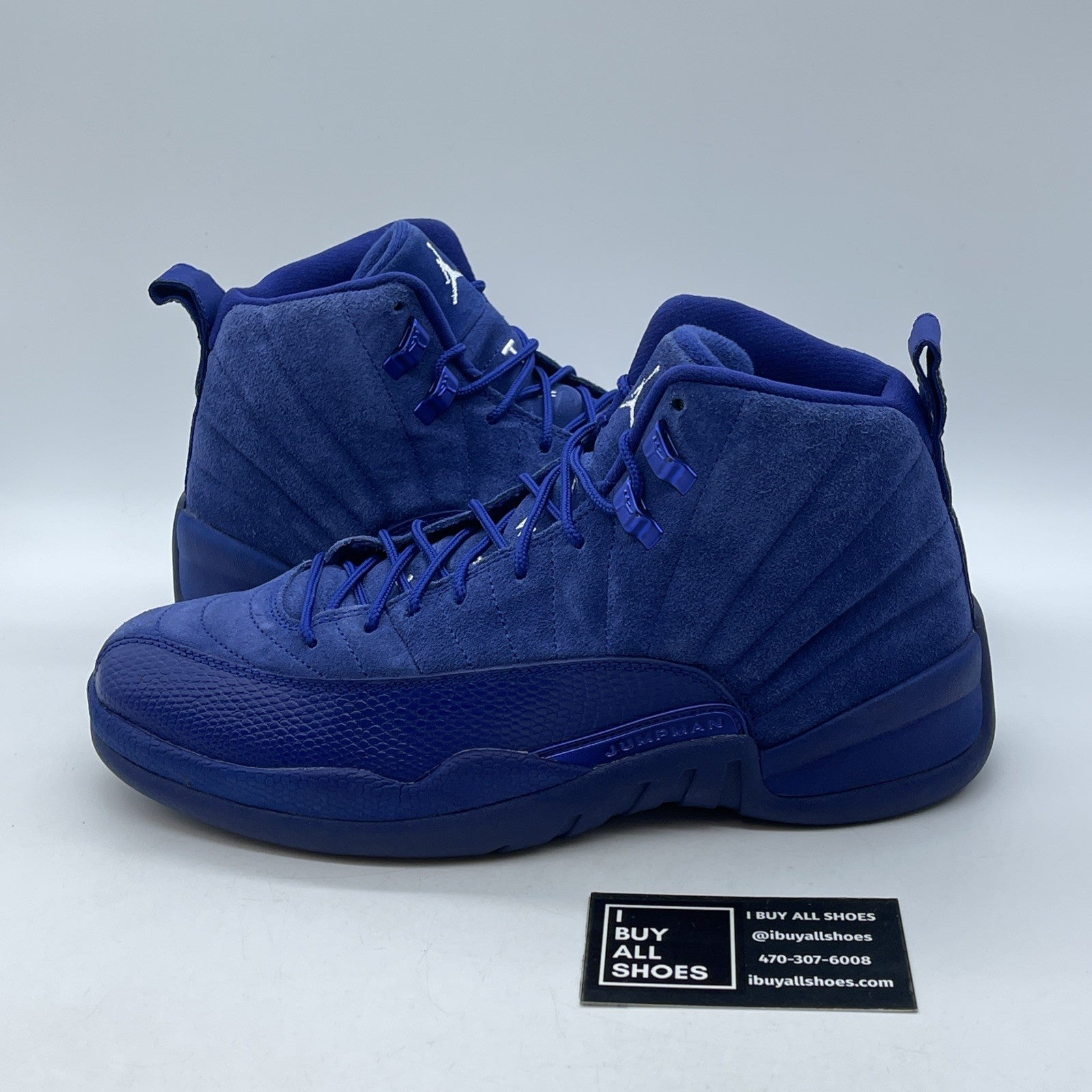 Size 9 - Air Jordan 12 Retro Deep Royal Suede Leather (130690-400)