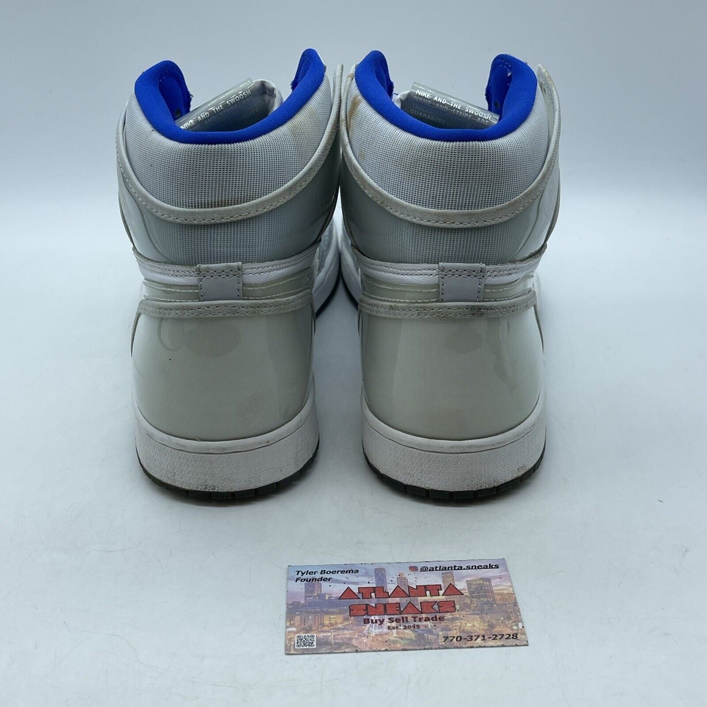 Size 13 - Air Jordan 1 Zoom High Racer Blue Grey White Leather (CK6637-104)