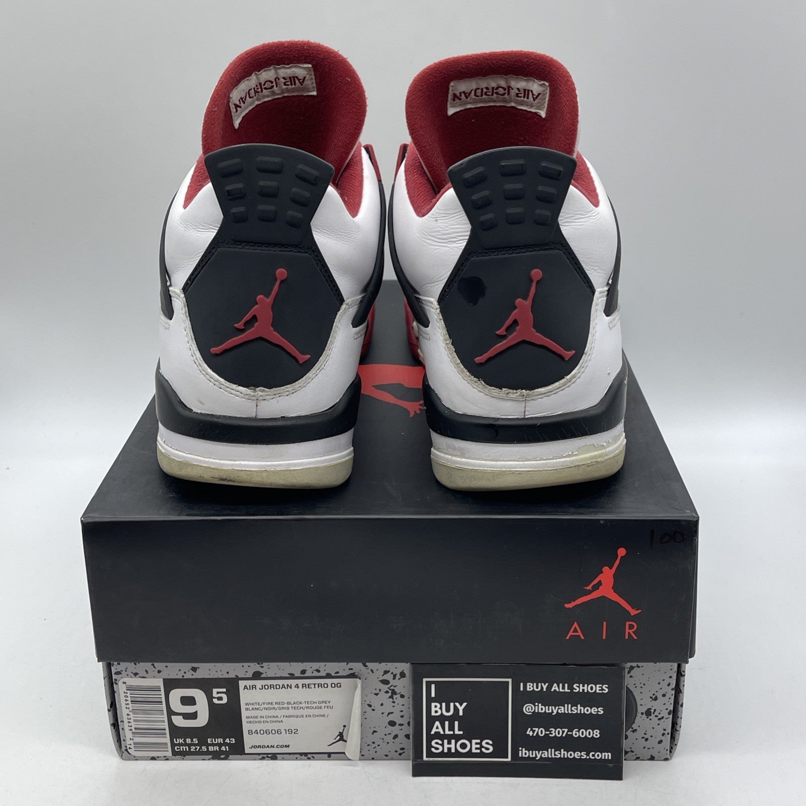 Size 9.5 - Air Jordan 4 Retro OG Mid White Cement (840606-192)