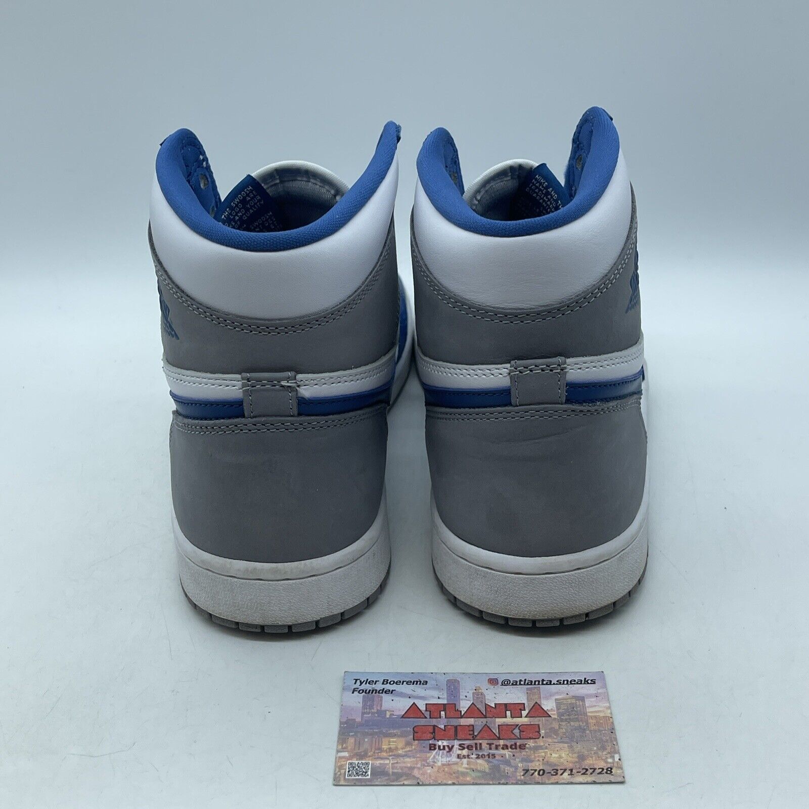 Size 9.5 - Jordan 1 Retro OG High True Blue White Leather Grey Suede (DZ5485-410