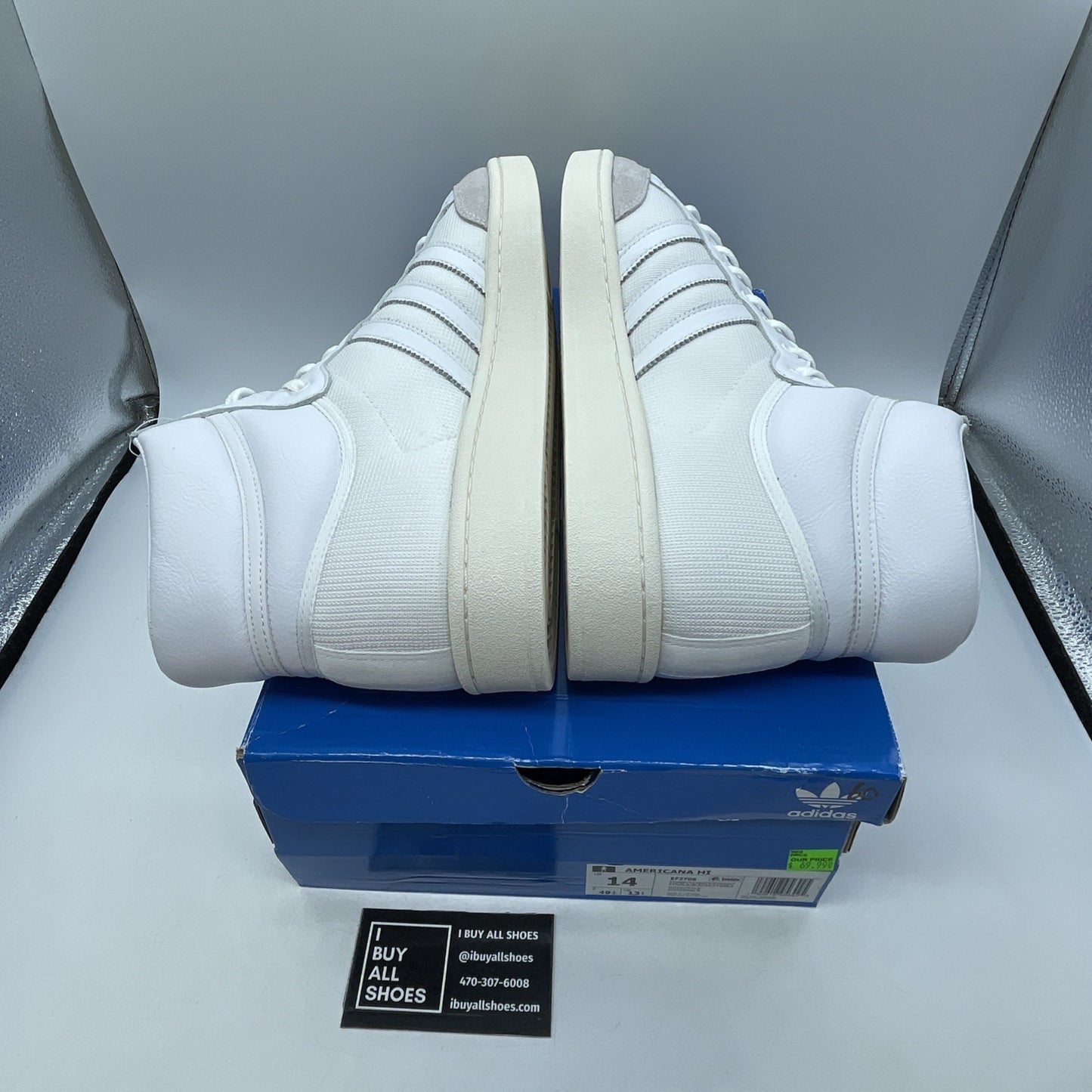 Size 14 - adidas Americana HI White (EF2706)