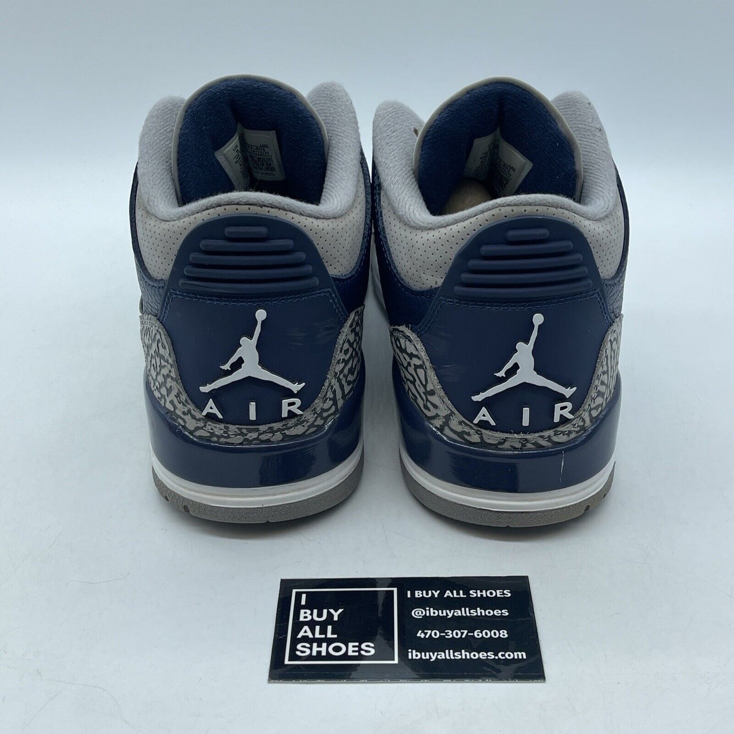 Size 9 - Jordan 3 Retro Blue Grey White Suede Leather (CT8532-401)