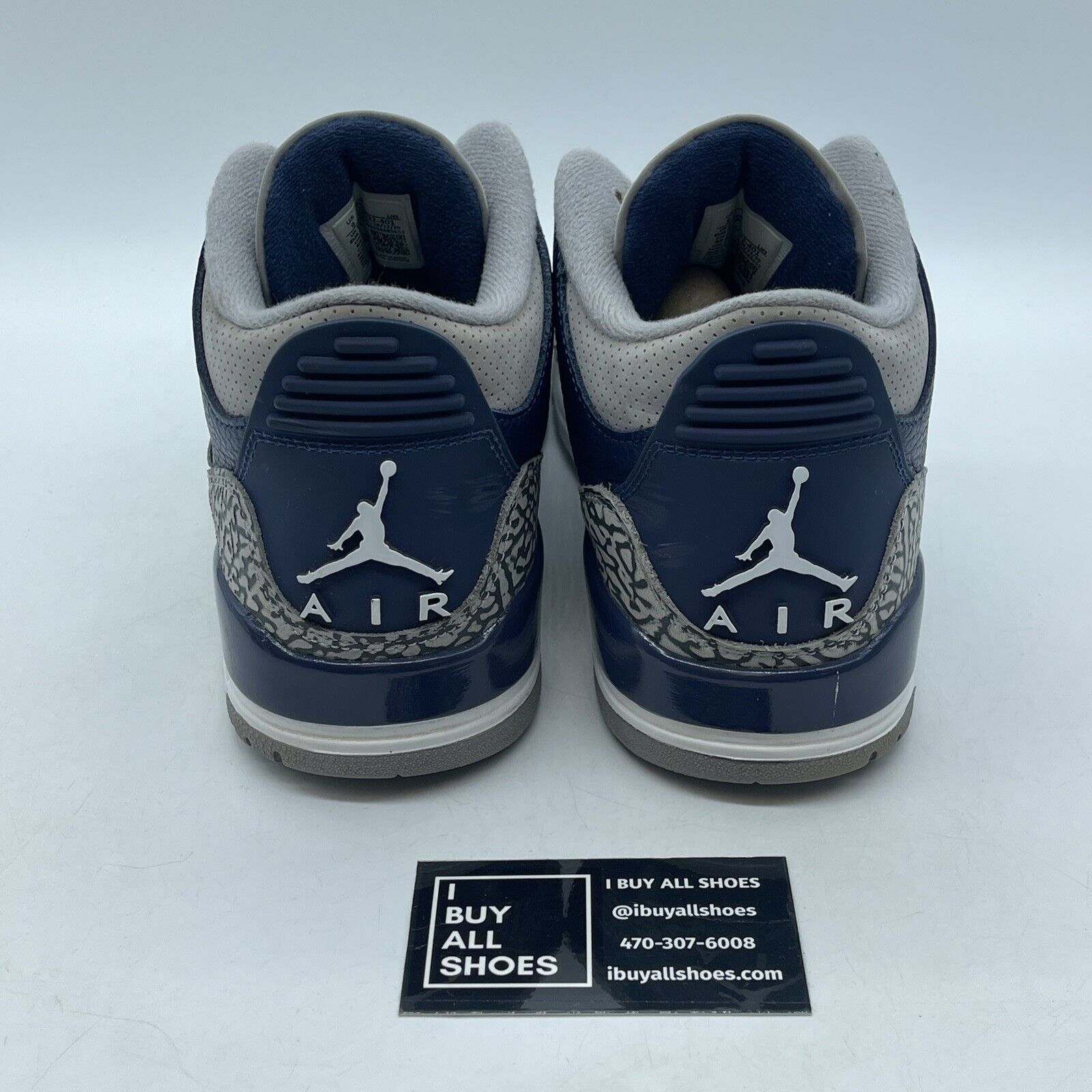 Size 9 - Jordan 3 Retro Blue Grey White Suede Leather (CT8532-401)