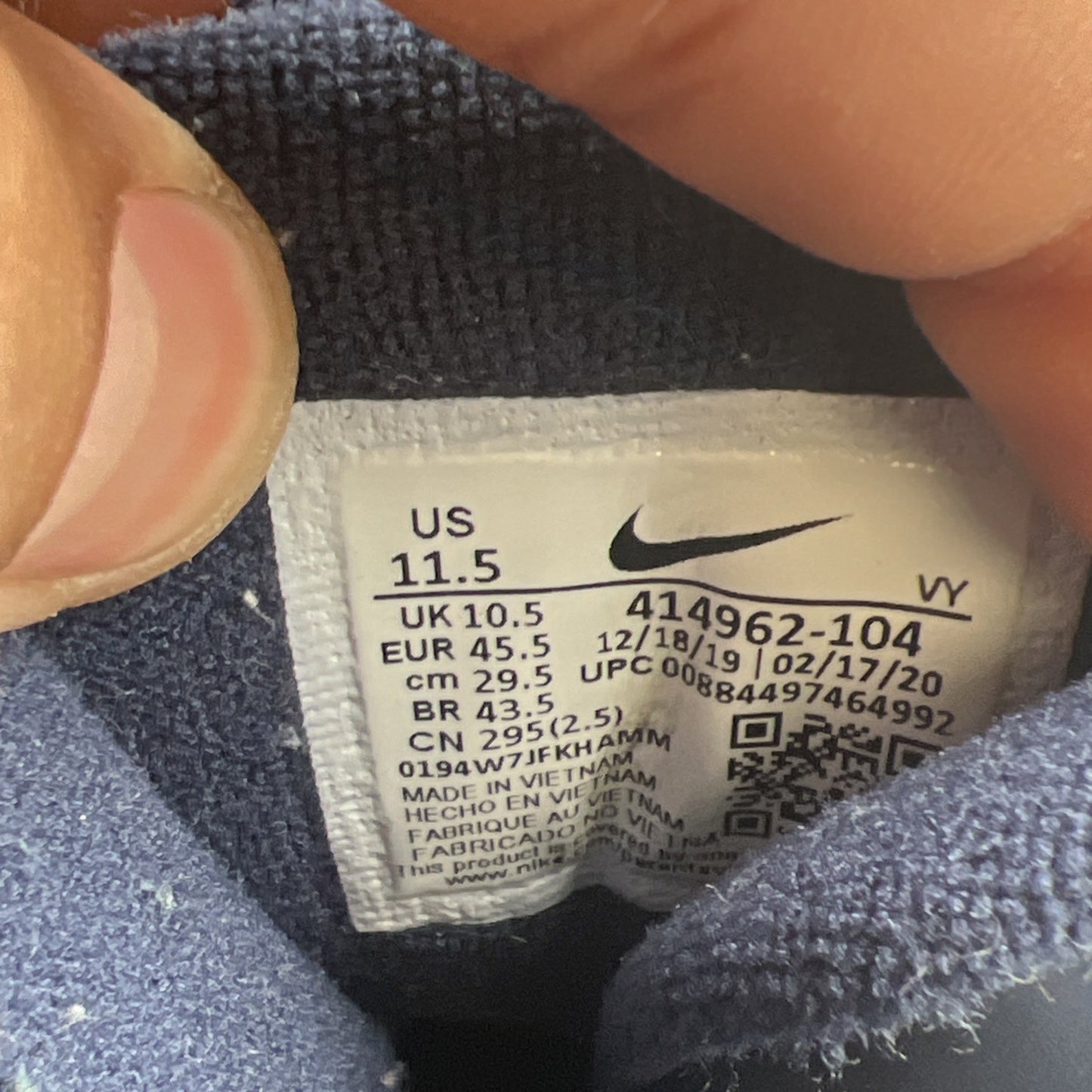 Size 11.5 - Nike Air More Uptempo 2016 Olympic (414962-104)
